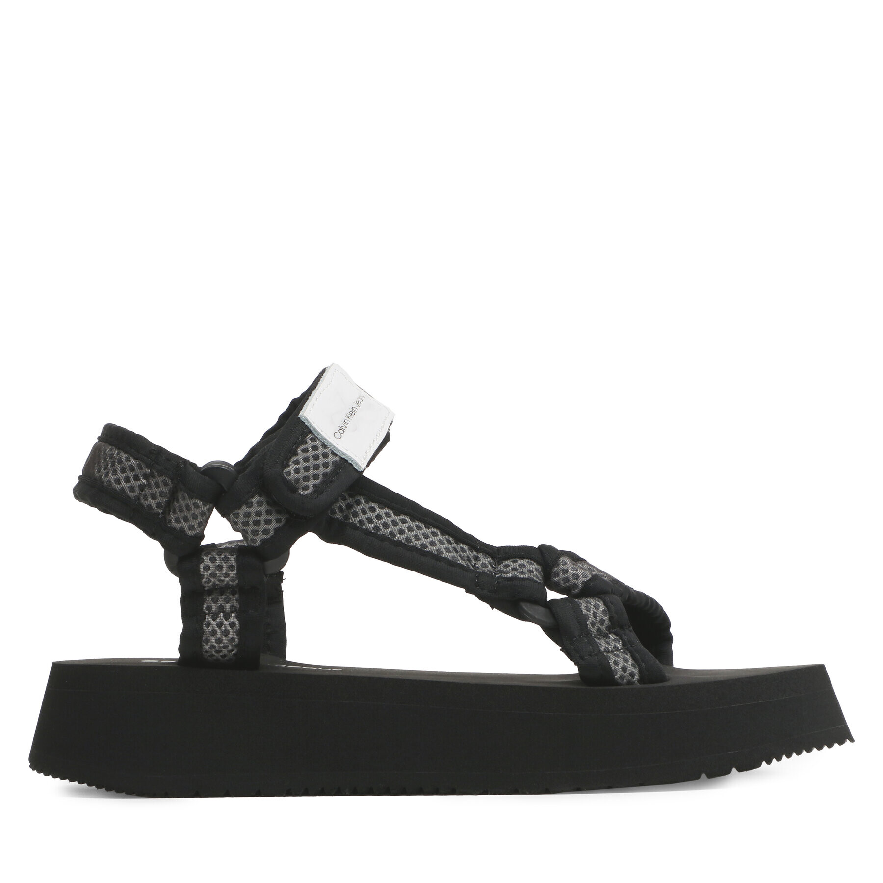 Calvin Klein Jeans Sandali Prefresato Sandal Webbing Mesh YW0YW00969 Črna - Pepit.si