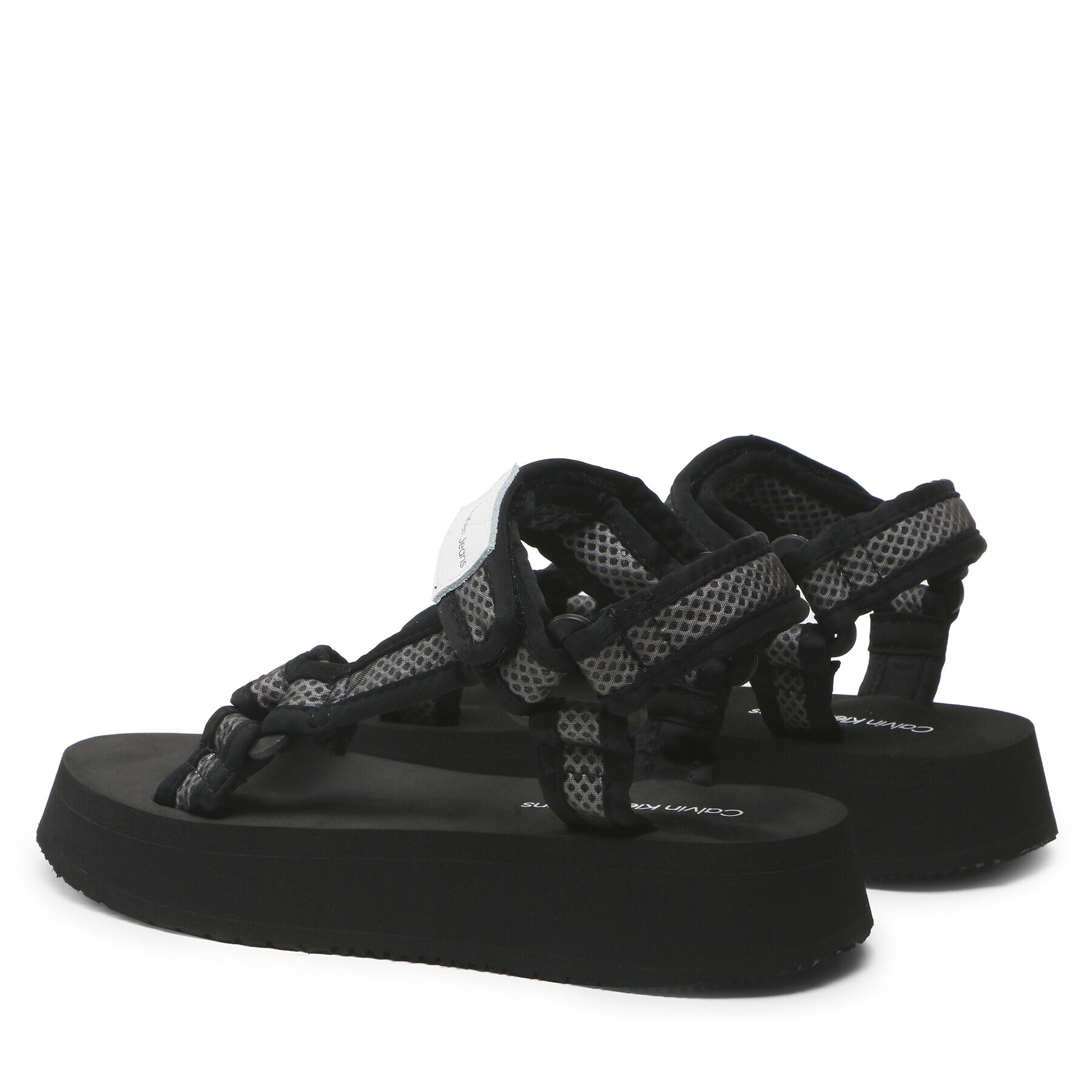 Calvin Klein Jeans Sandali Prefresato Sandal Webbing Mesh YW0YW00969 Črna - Pepit.si