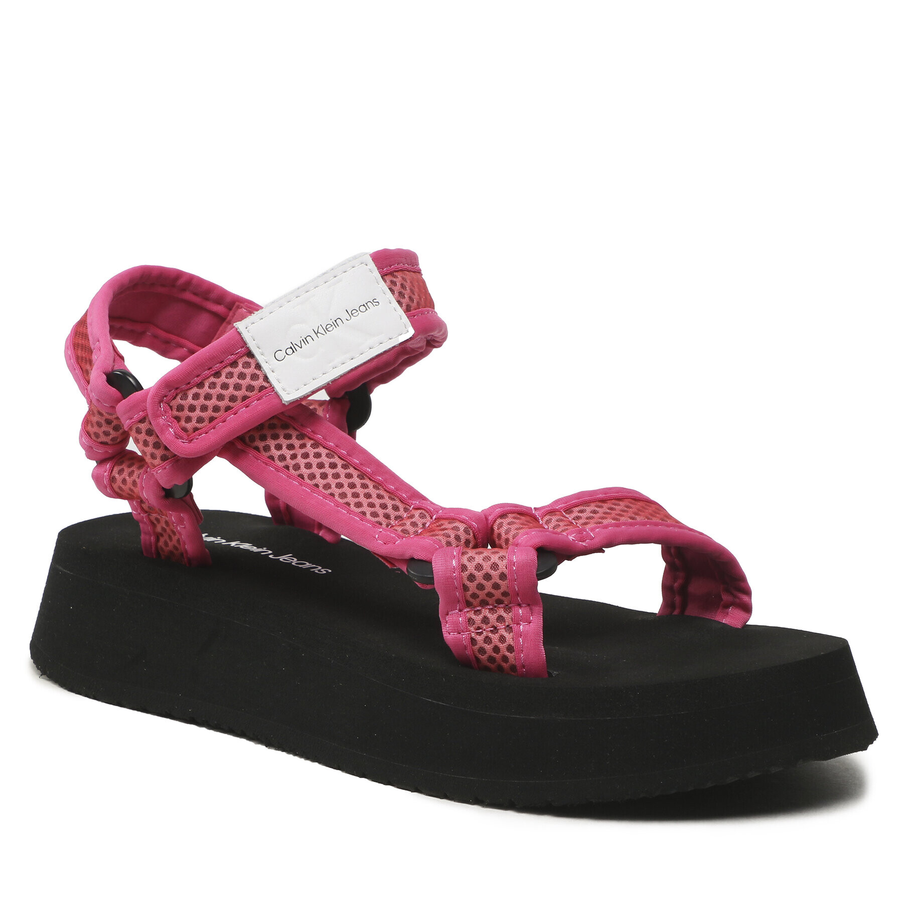 Calvin Klein Jeans Sandali Prefresato Sandal Webbing Mesh YW0YW00969 Roza - Pepit.si