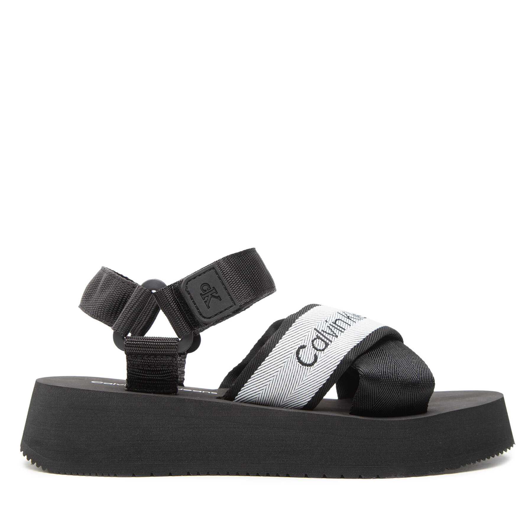 Calvin Klein Jeans Sandali Prefresato Sandal YW0YW00671 Črna - Pepit.si