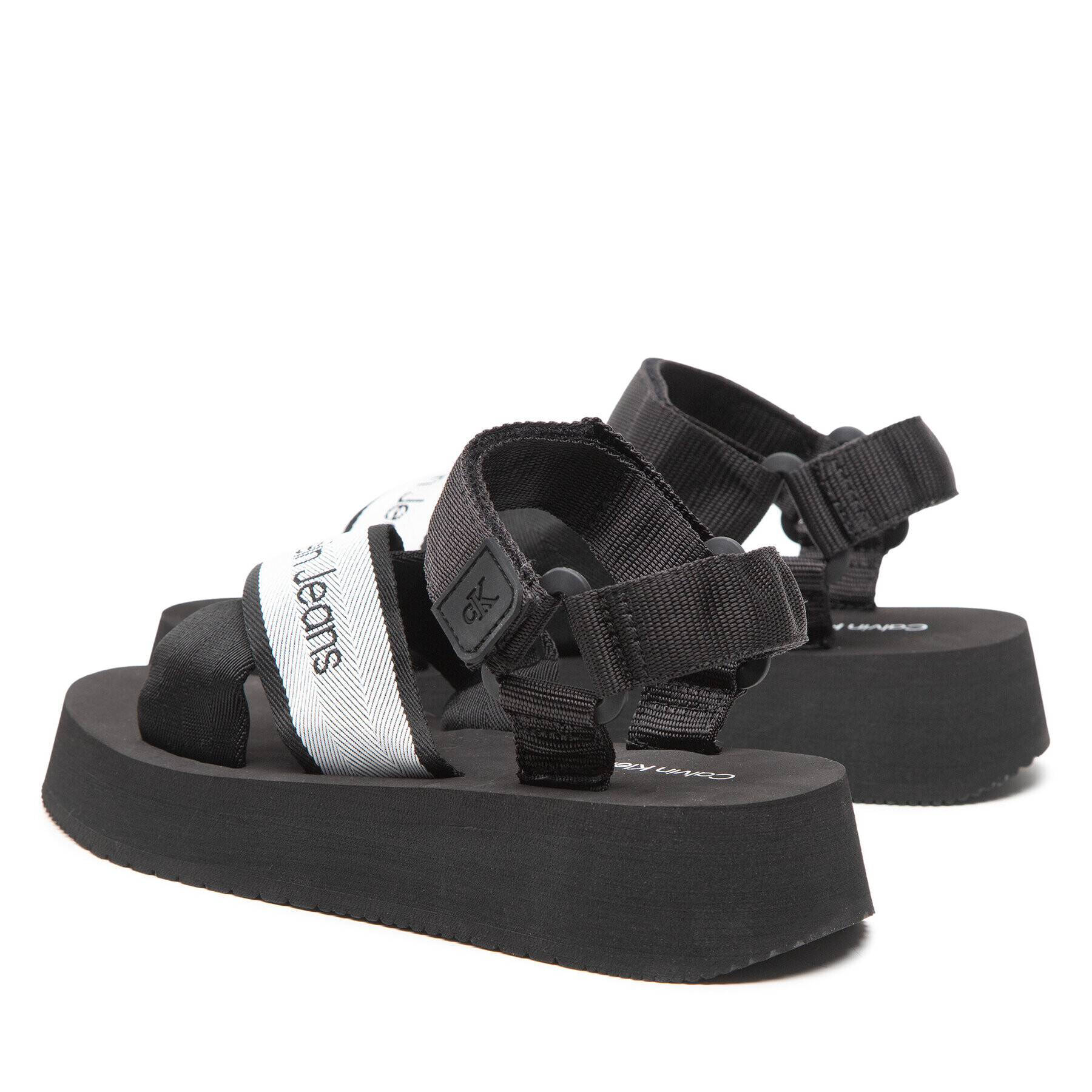 Calvin Klein Jeans Sandali Prefresato Sandal YW0YW00671 Črna - Pepit.si