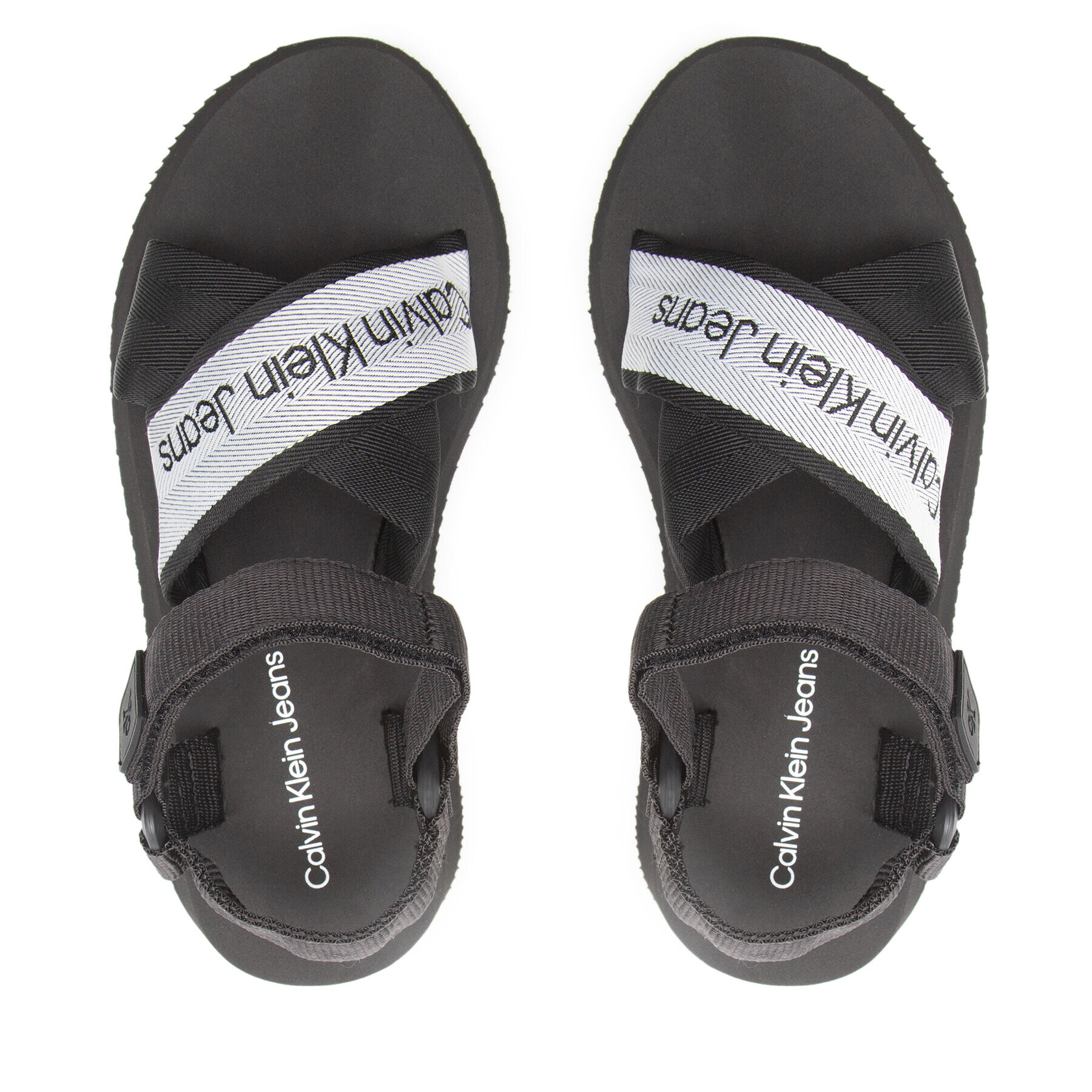 Calvin Klein Jeans Sandali Prefresato Sandal YW0YW00671 Črna - Pepit.si