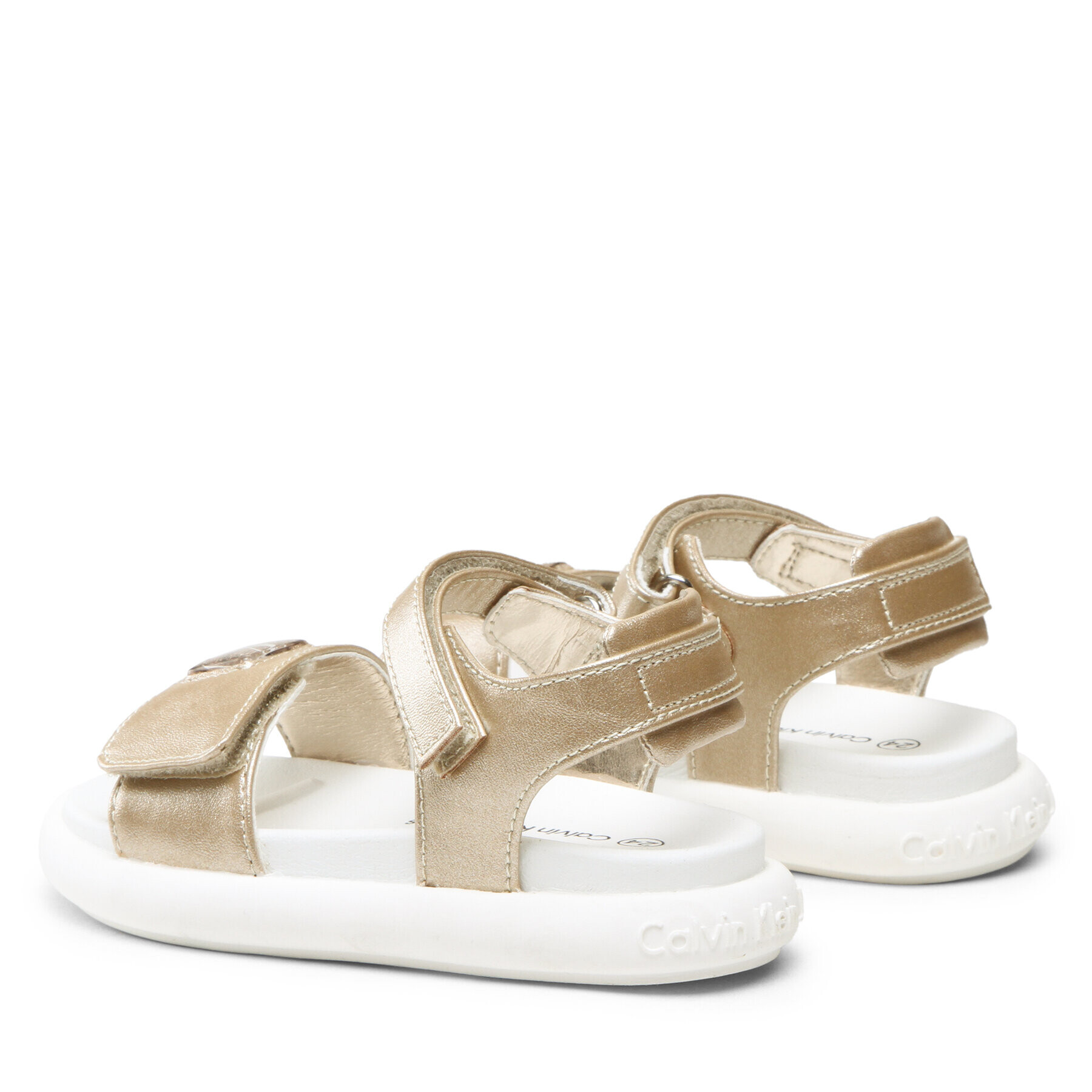 Calvin Klein Jeans Sandali Velcro Sandal V3A2-80497-1599 S Zlata - Pepit.si