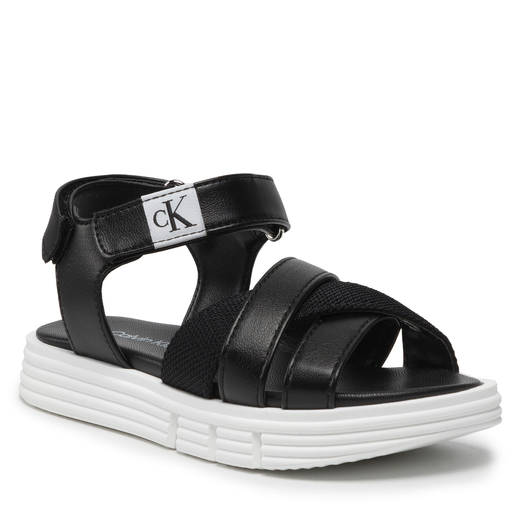 Calvin Klein Jeans Sandali Velcro Sandal V4A2-80211-1419 Črna - Pepit.si