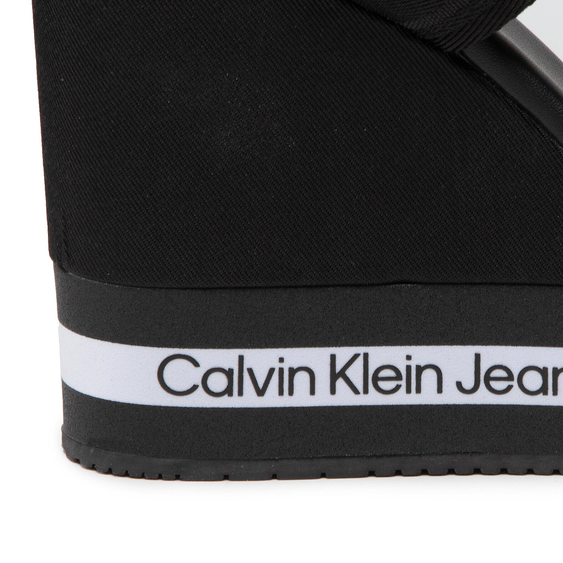 Calvin Klein Jeans Sandali Wedge Sandal Sling Pes YW0YW00572 Črna - Pepit.si