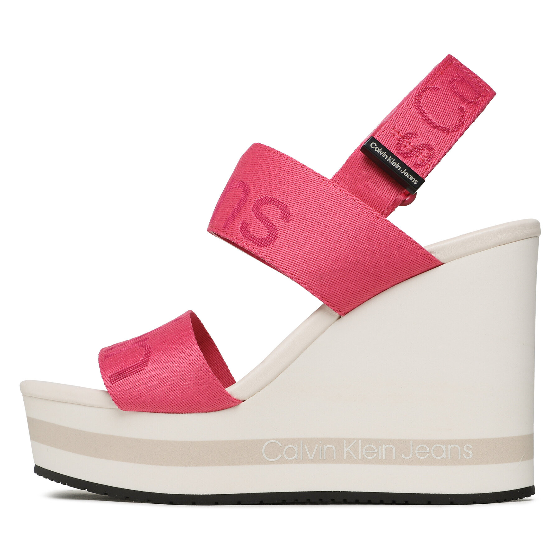 Calvin Klein Jeans Sandali Wedge Sandal Webbing YW0YW00959 Roza - Pepit.si