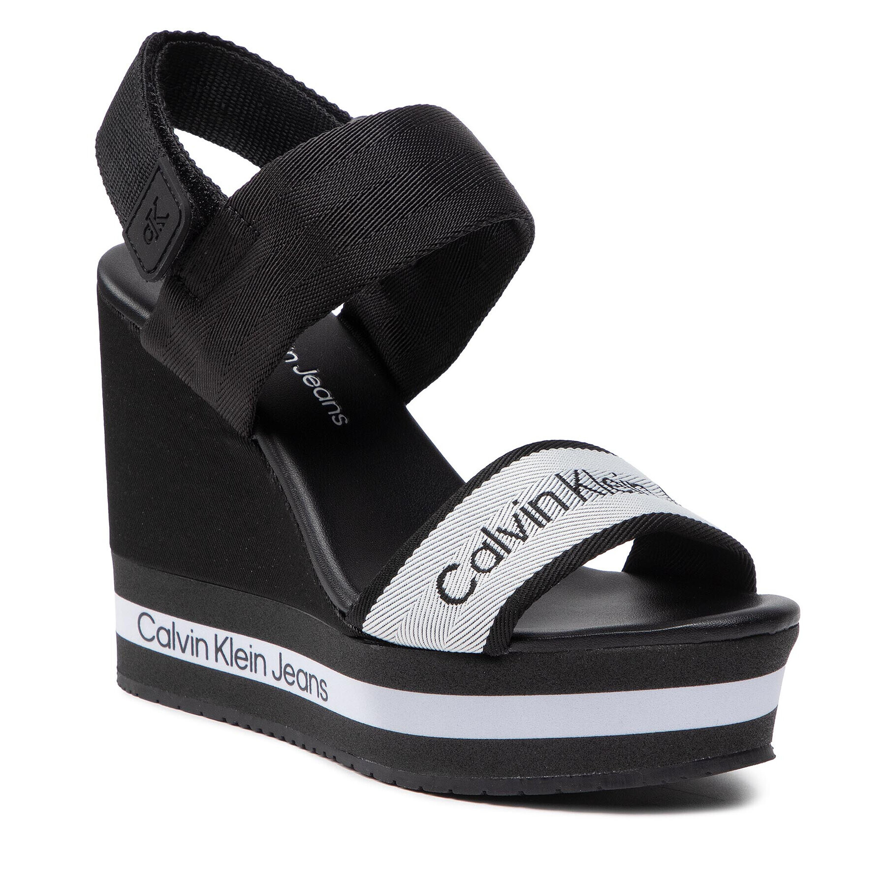 Calvin Klein Jeans Sandali Wedge Sandal YW0YW00669 Pisana - Pepit.si