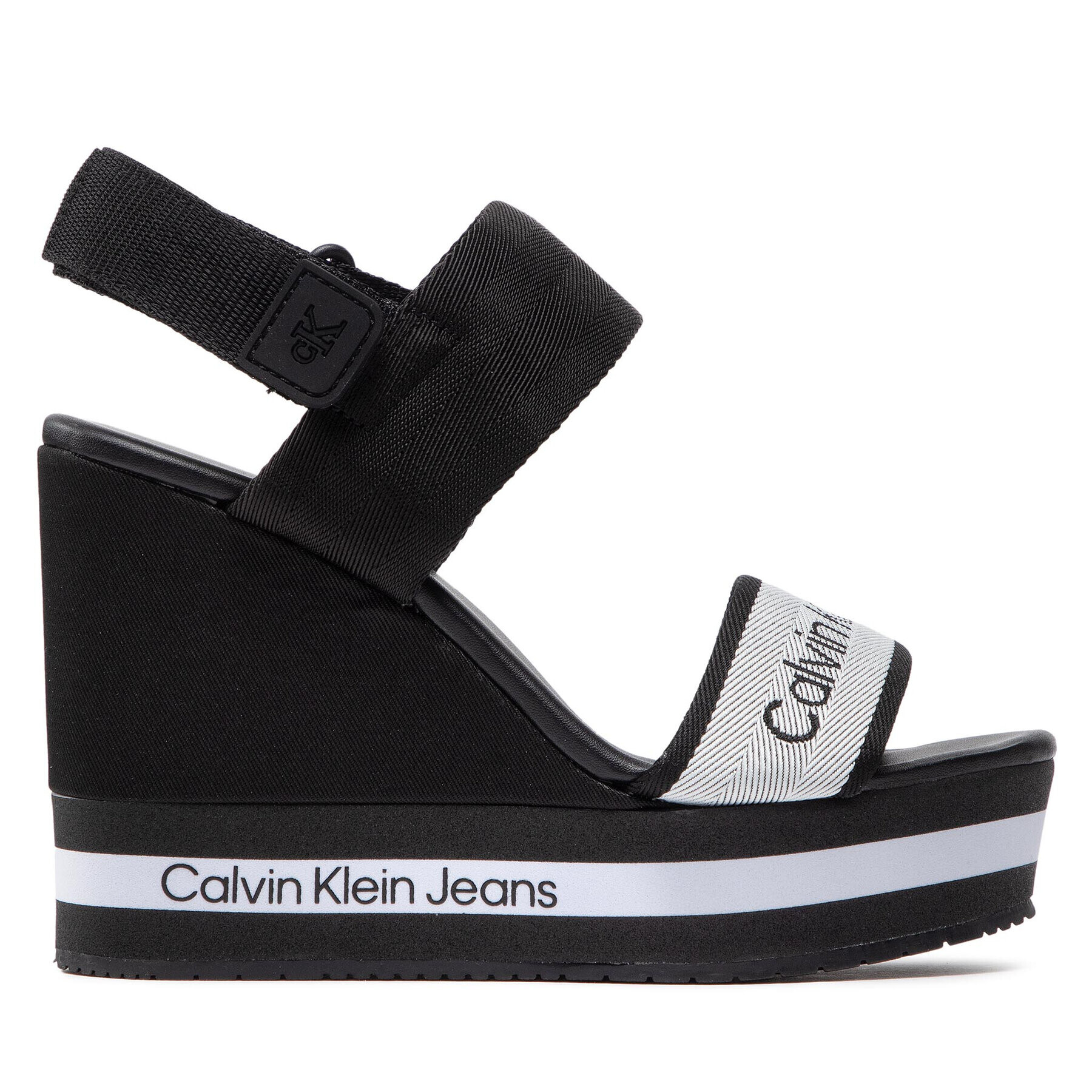 Calvin Klein Jeans Sandali Wedge Sandal YW0YW00669 Pisana - Pepit.si