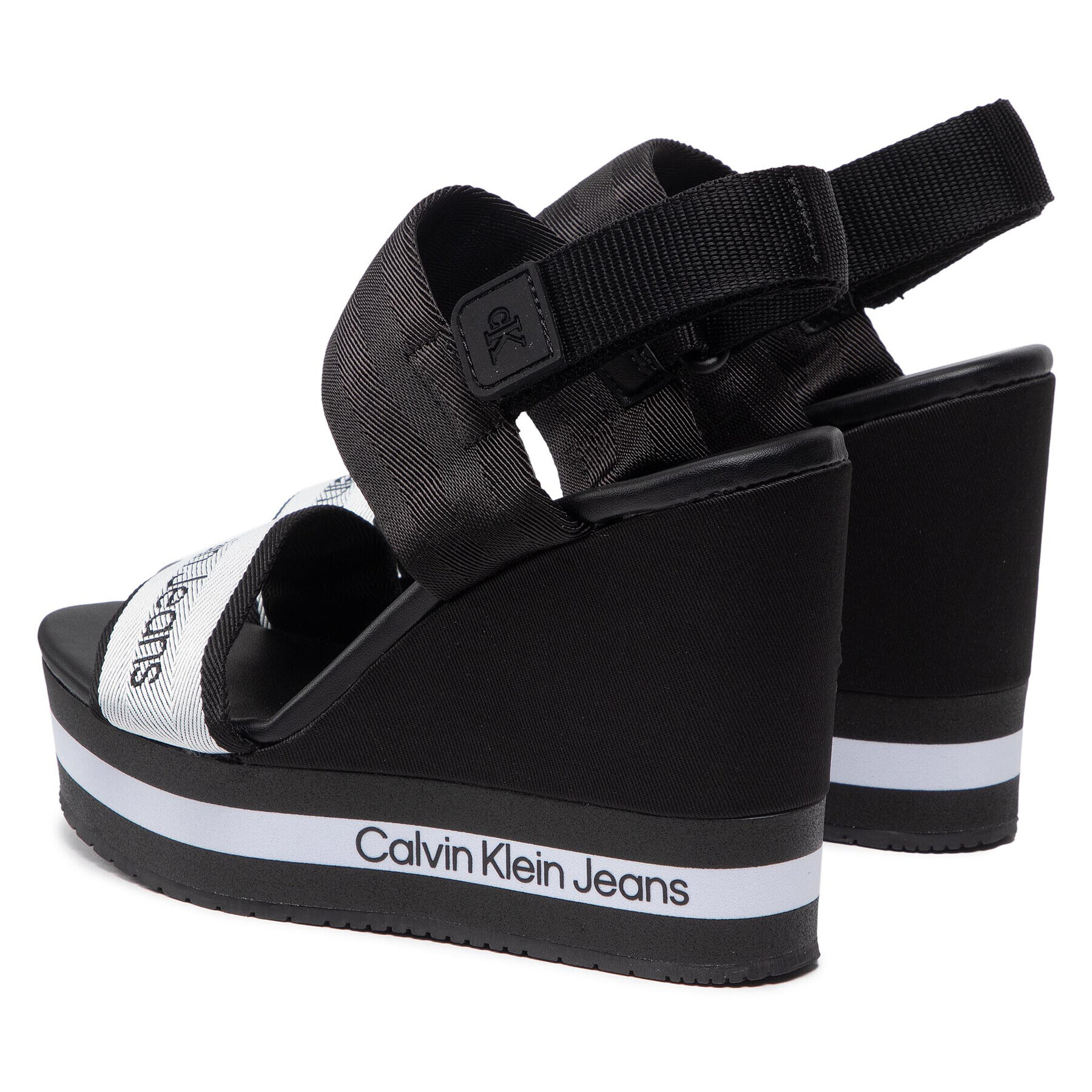 Calvin Klein Jeans Sandali Wedge Sandal YW0YW00669 Pisana - Pepit.si