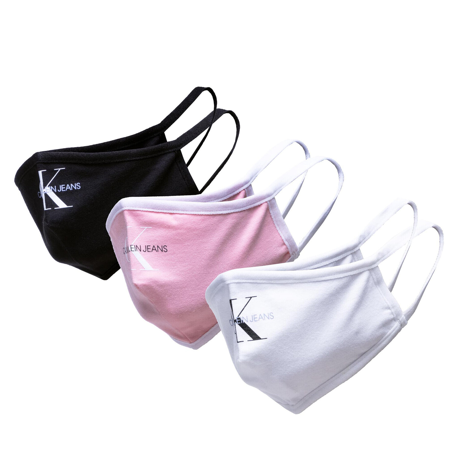 Calvin Klein Jeans Set 3 tekstilnih mask za obraz Face Cover 3-Pack K60K608838 Bela - Pepit.si