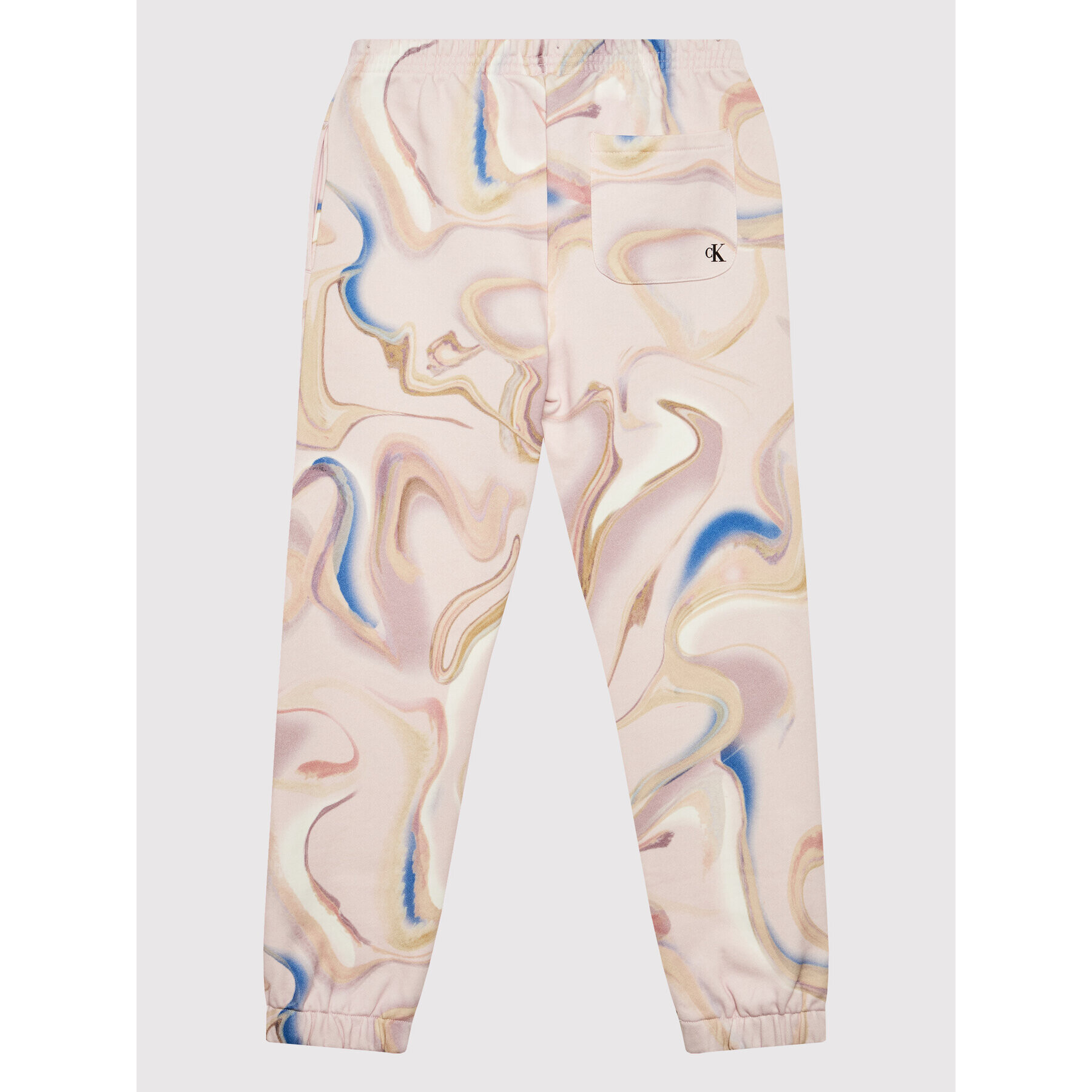 Calvin Klein Jeans Spodnji del trenirke Liquid Print IG0IG01264 Roza Regular Fit - Pepit.si