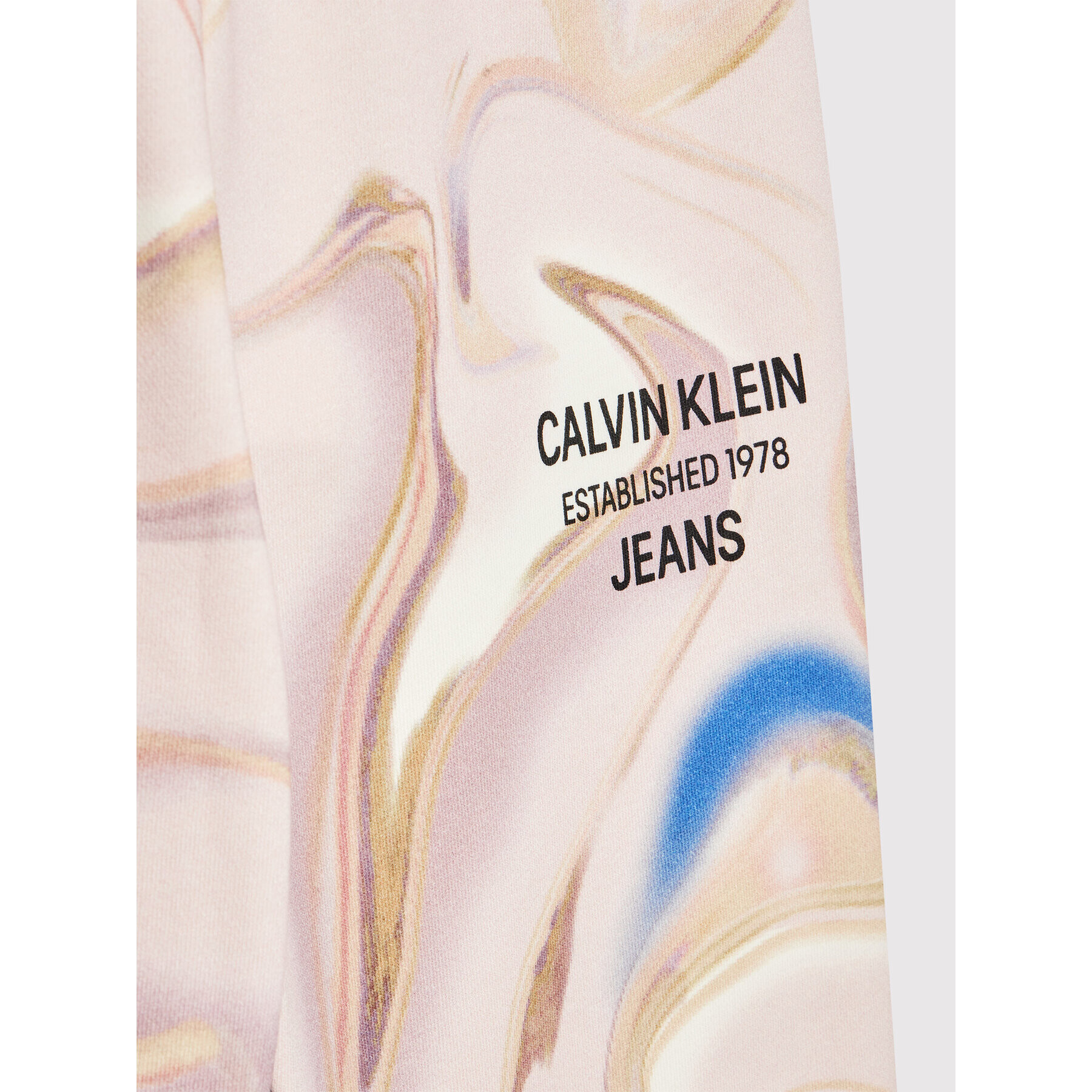 Calvin Klein Jeans Spodnji del trenirke Liquid Print IG0IG01264 Roza Regular Fit - Pepit.si