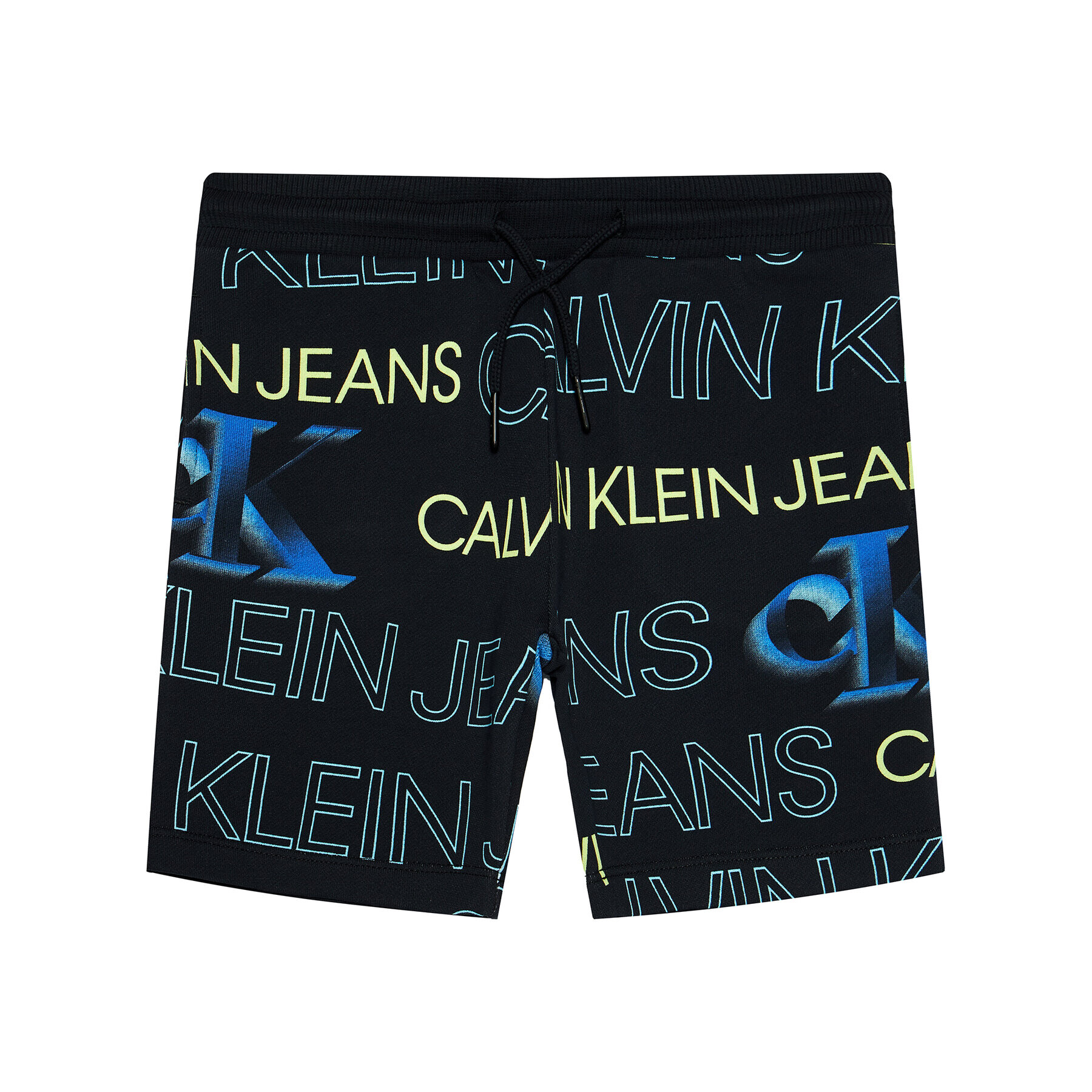 Calvin Klein Jeans Športne kratke hlače Pixelated Aop IB0IB00795 Črna Regular Fit - Pepit.si