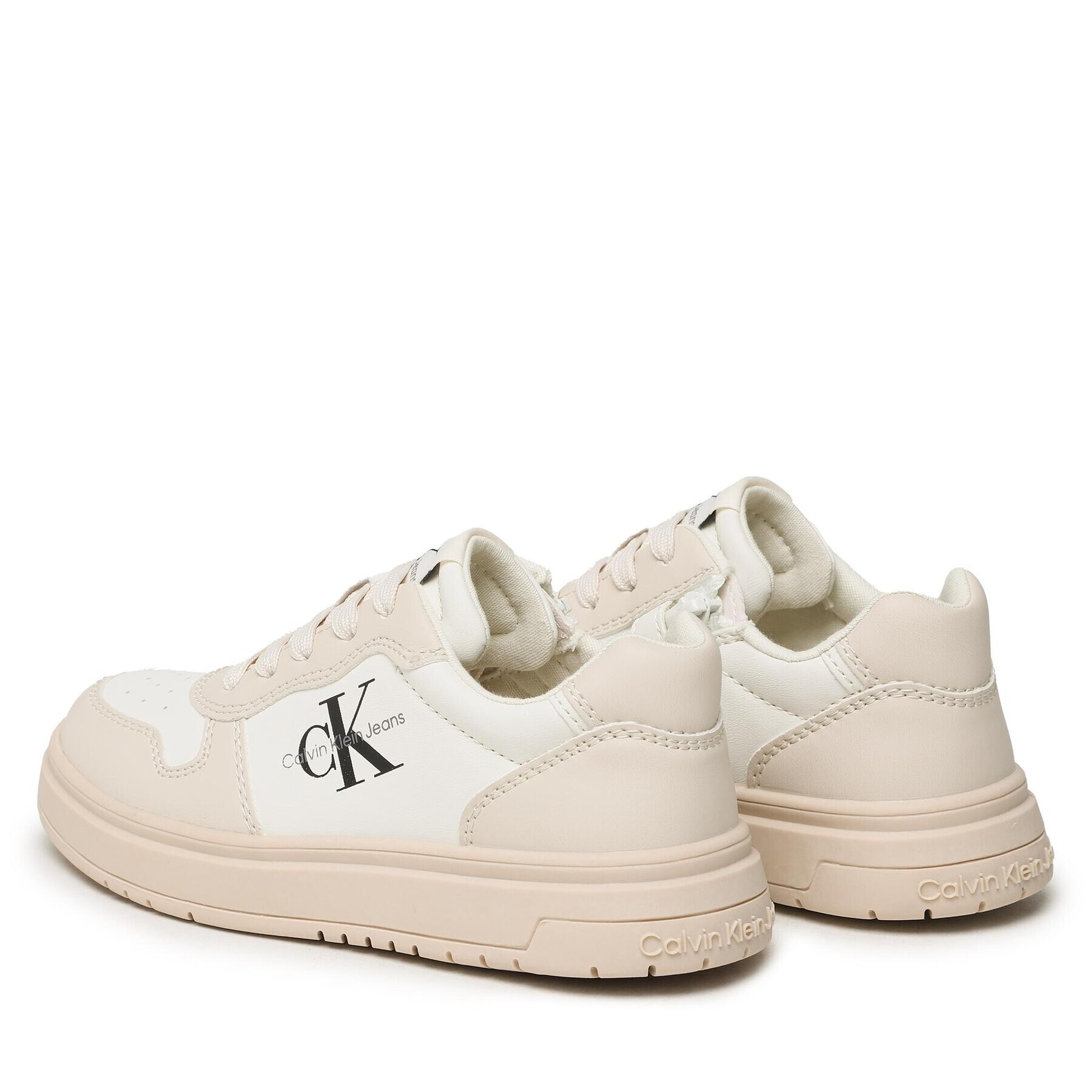 Calvin Klein Jeans Superge Low Cut Lace-Up Sneaker V3X9-80552-1355 M Écru - Pepit.si