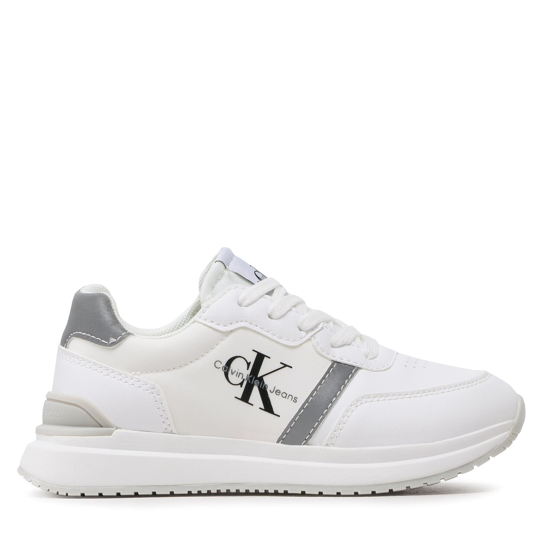 Calvin Klein Jeans Superge Low Cut Lace-Up Sneaker V3X9-80580-1594 M Bela - Pepit.si