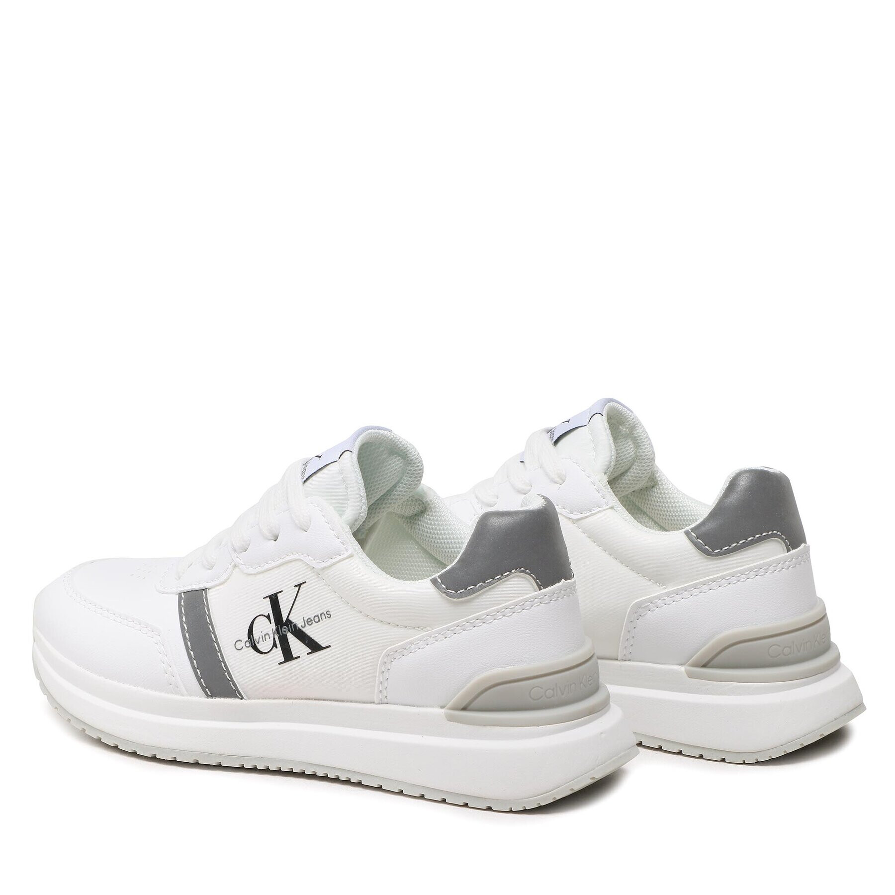 Calvin Klein Jeans Superge Low Cut Lace-Up Sneaker V3X9-80580-1594 M Bela - Pepit.si