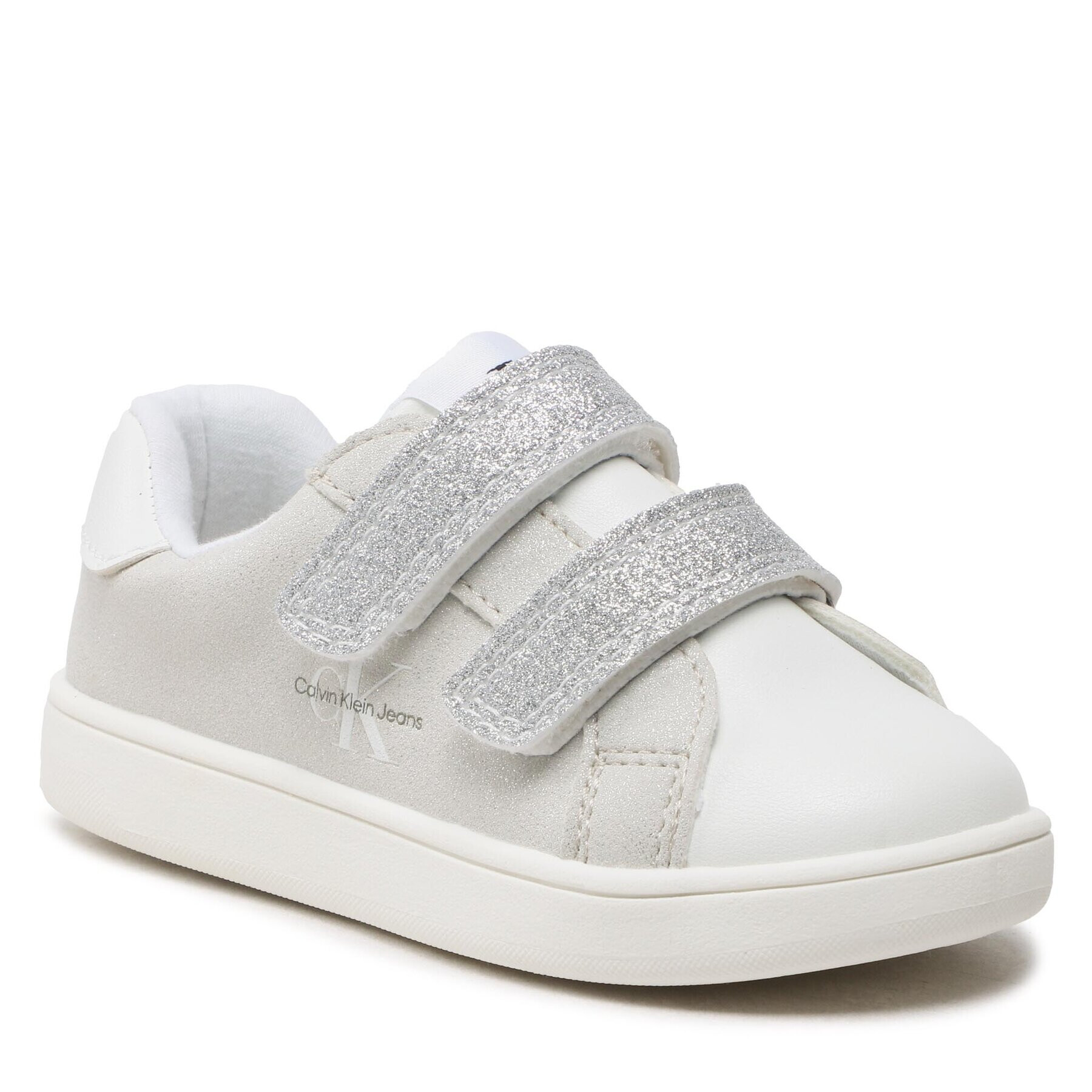 Calvin Klein Jeans Superge Low Cut Velcro Sneaker V1A9-80468-1459 S Srebrna - Pepit.si