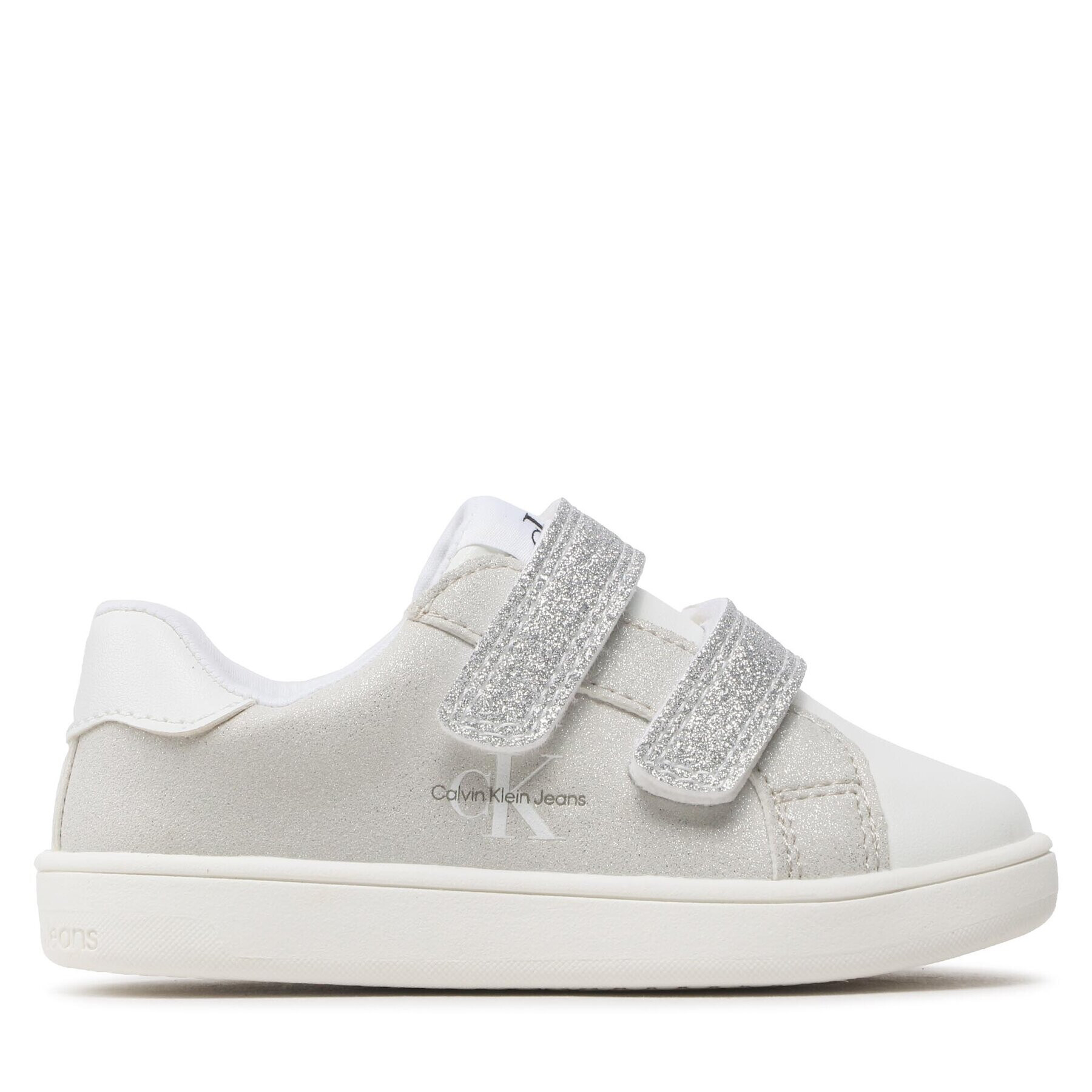 Calvin Klein Jeans Superge Low Cut Velcro Sneaker V1A9-80468-1459 S Srebrna - Pepit.si