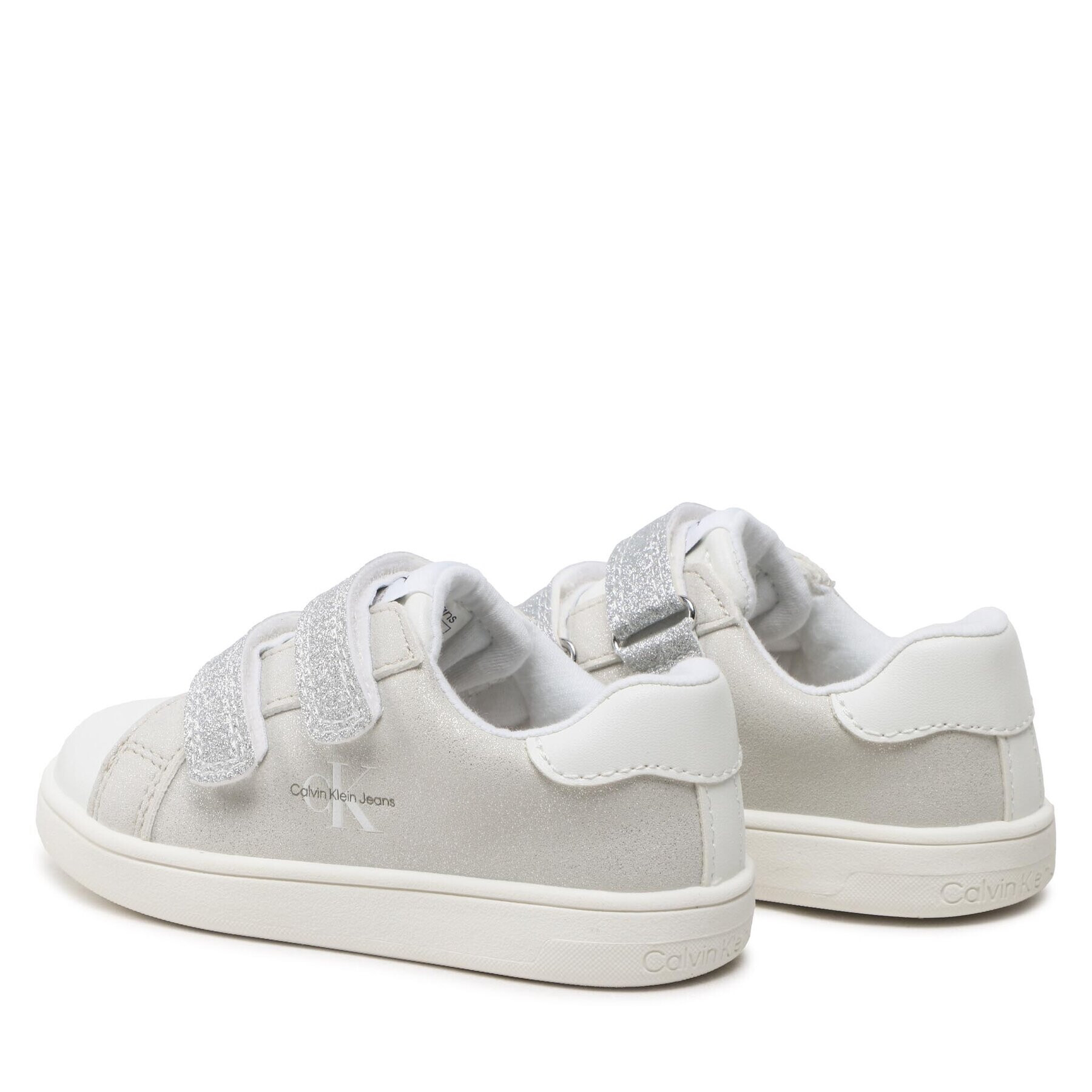 Calvin Klein Jeans Superge Low Cut Velcro Sneaker V1A9-80468-1459 S Srebrna - Pepit.si