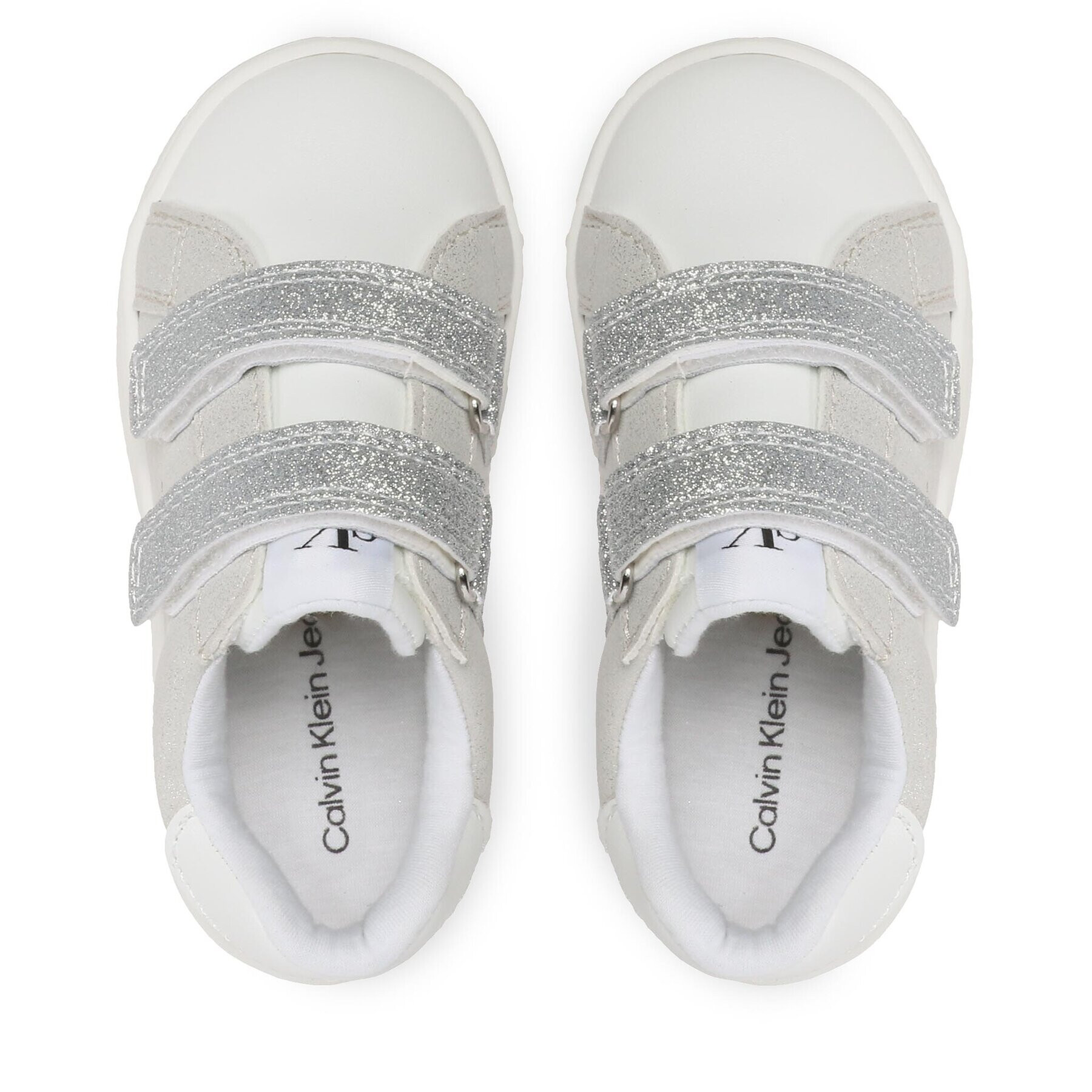 Calvin Klein Jeans Superge Low Cut Velcro Sneaker V1A9-80468-1459 S Srebrna - Pepit.si