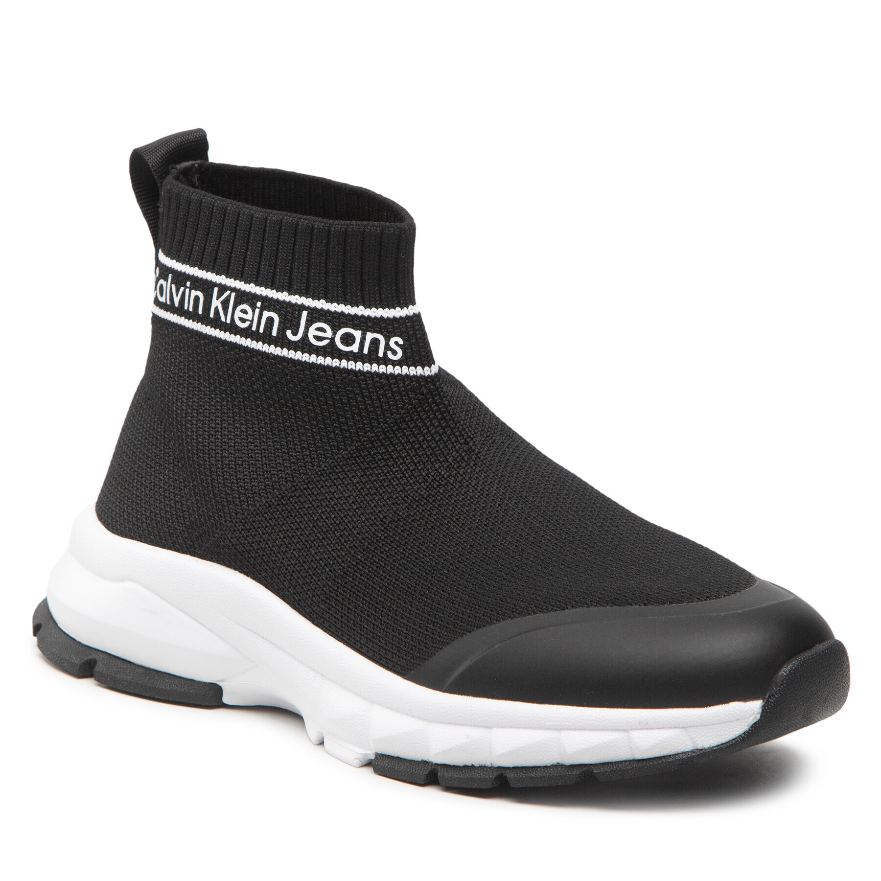 Calvin Klein Jeans Superge Sock Sneaker V3X9-80394-0702 M Črna - Pepit.si