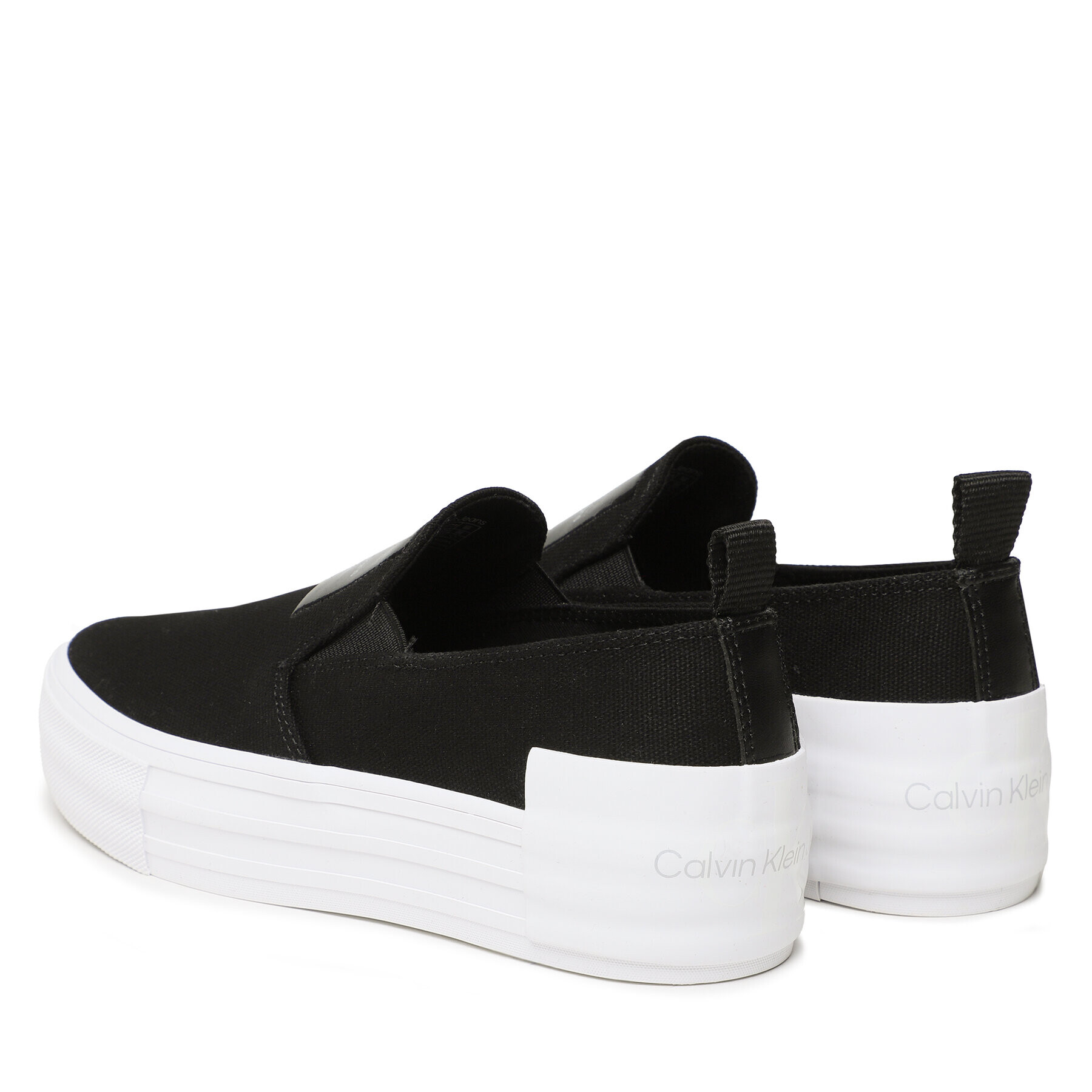 Calvin Klein Jeans Tenis superge Bold Vulc Flat Slipon YW0YW01040 Črna - Pepit.si