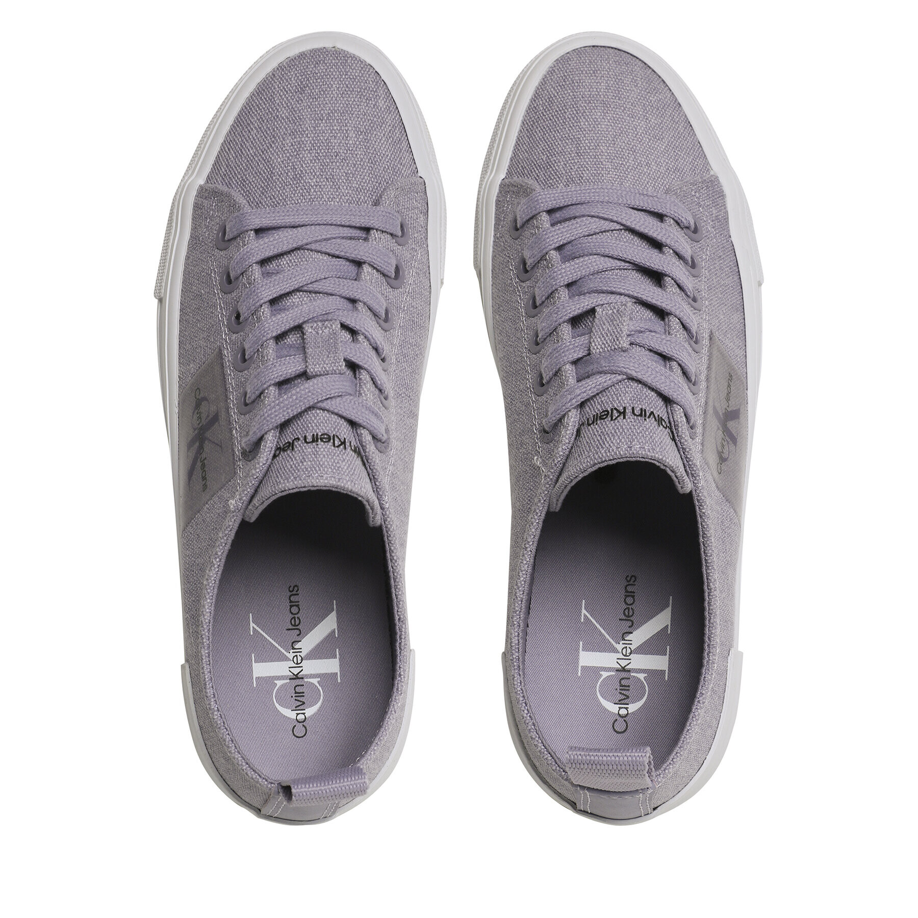 Calvin Klein Jeans Tenis superge Bold Vulc Flatf Laceup Wn YW0YW01039 Vijolična - Pepit.si