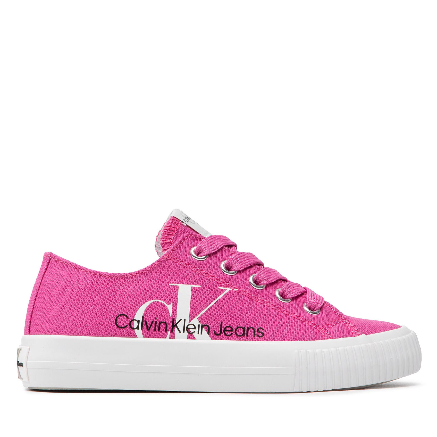 Calvin Klein Jeans Tenis superge Low Cut Lace-Up Sneaker V3A9-80187-0890 Roza - Pepit.si