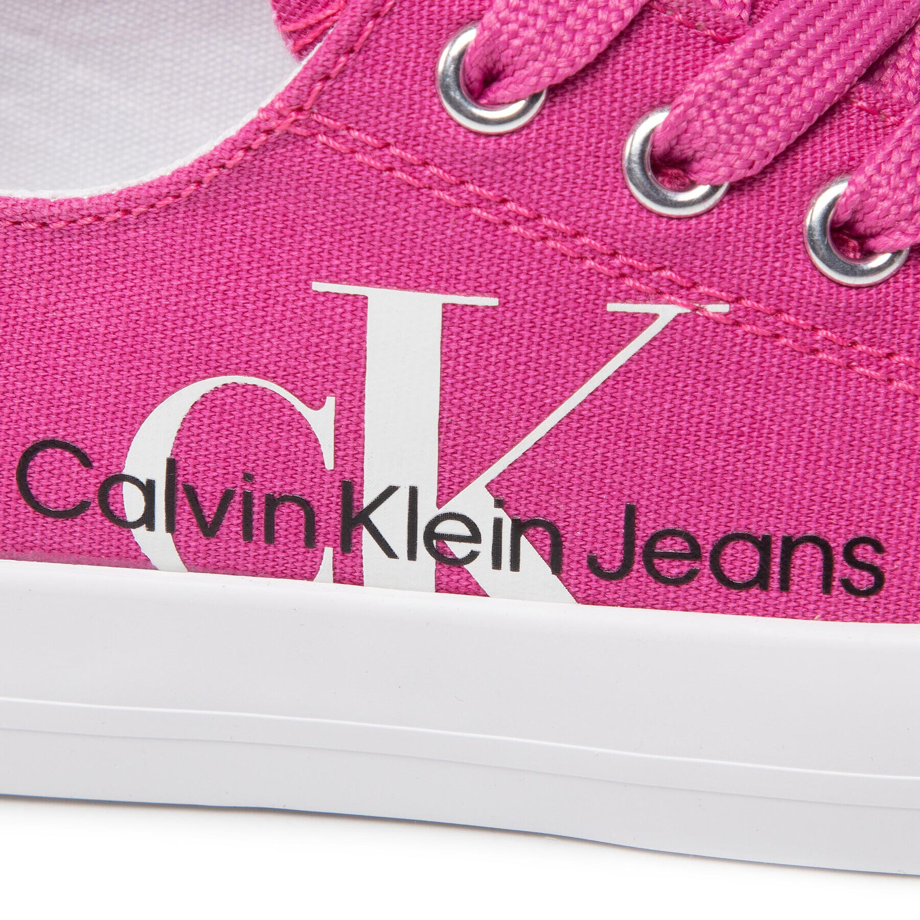 Calvin Klein Jeans Tenis superge Low Cut Lace-Up Sneaker V3A9-80187-0890 Roza - Pepit.si