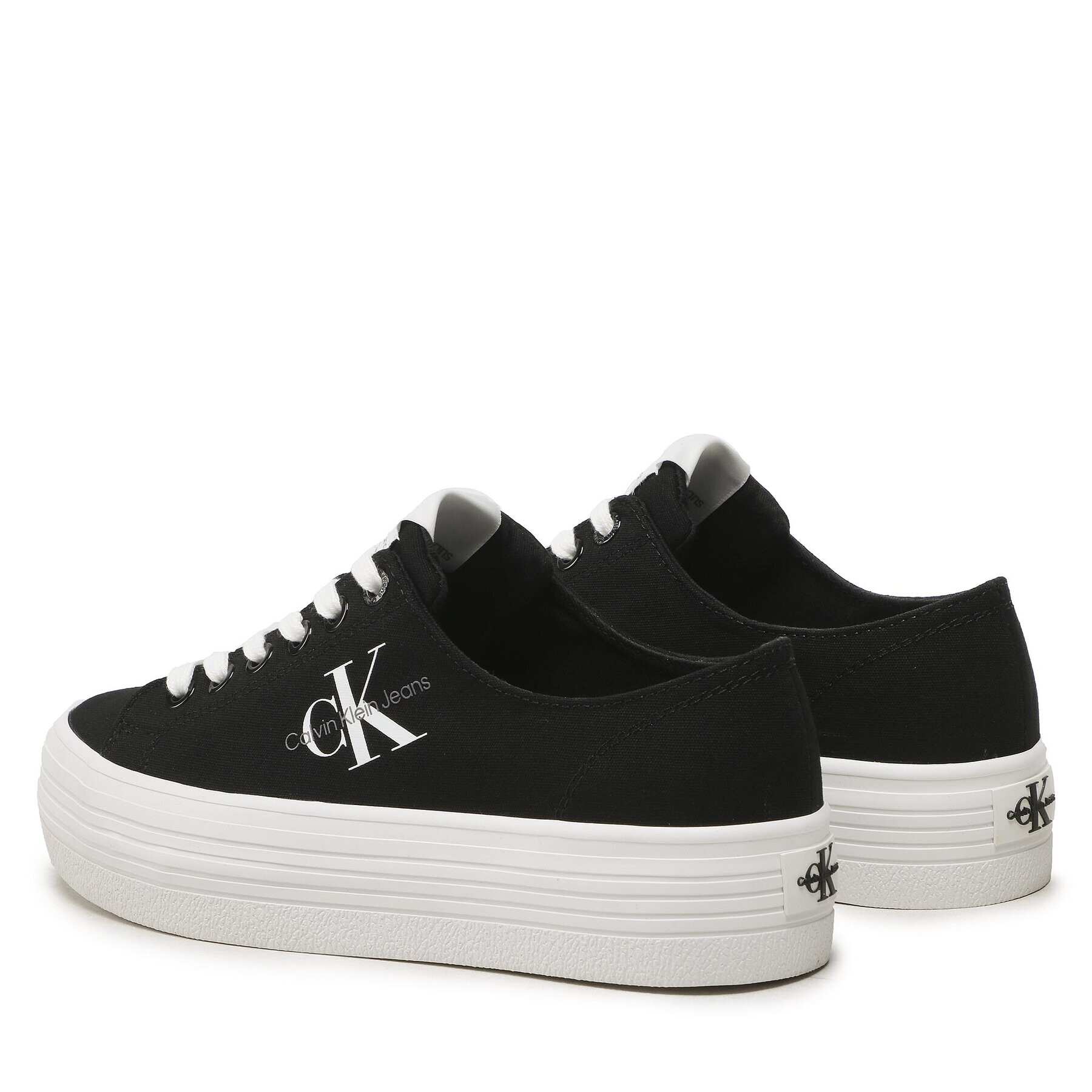 Calvin Klein Jeans Tenis superge Vulc Flatform Essential Mono YW0YW01030 Črna - Pepit.si