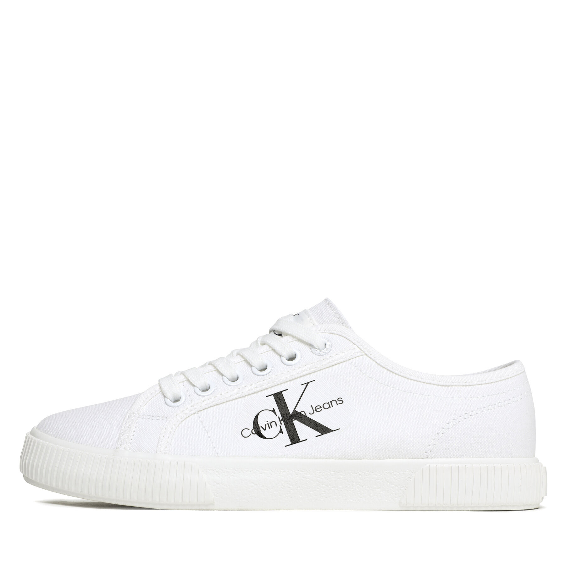 Calvin Klein Jeans Tenis superge YW0YW00482 Bela - Pepit.si