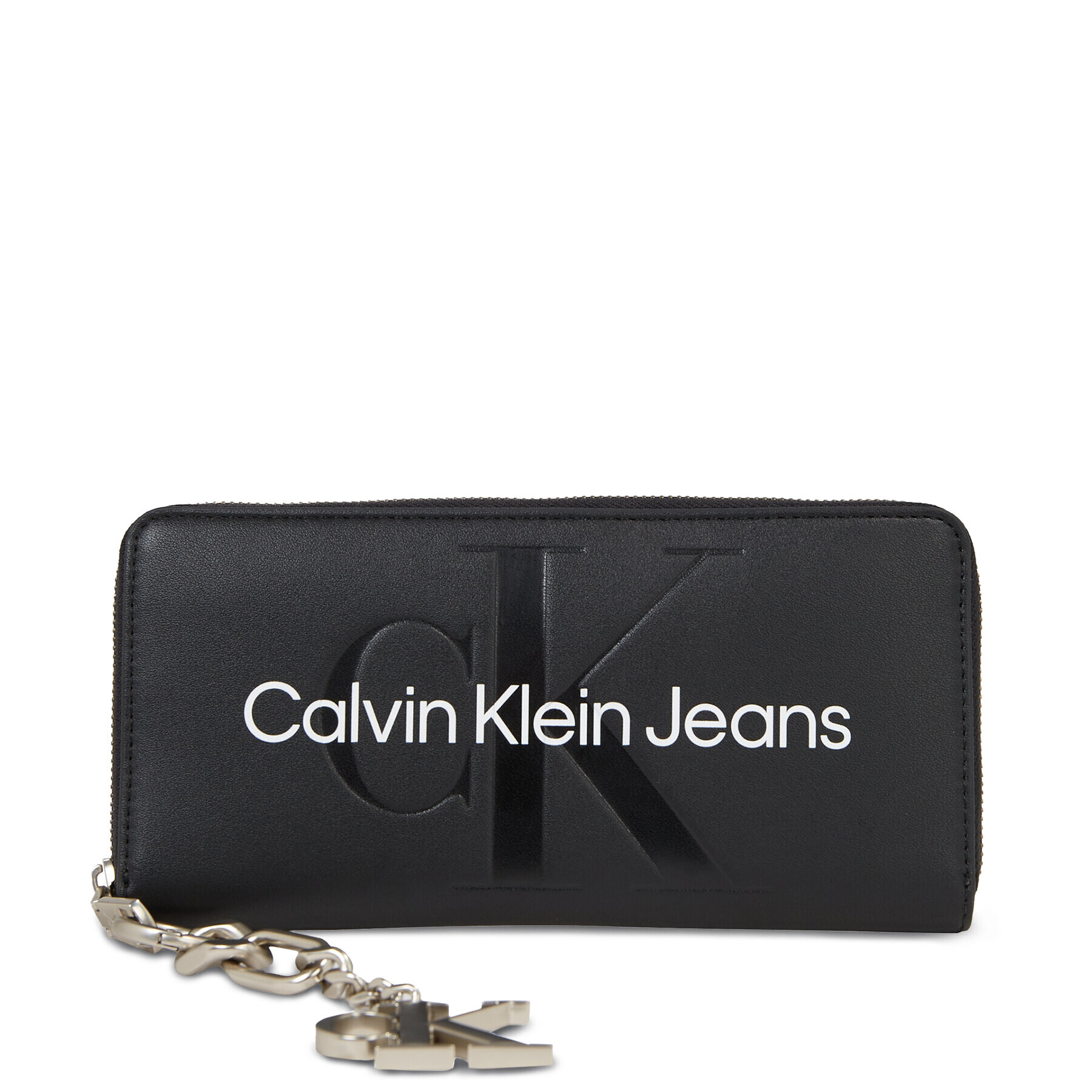 Calvin Klein Jeans Velika ženska denarnica Gifting Zip Around/Keyfob K60K611419 Črna - Pepit.si