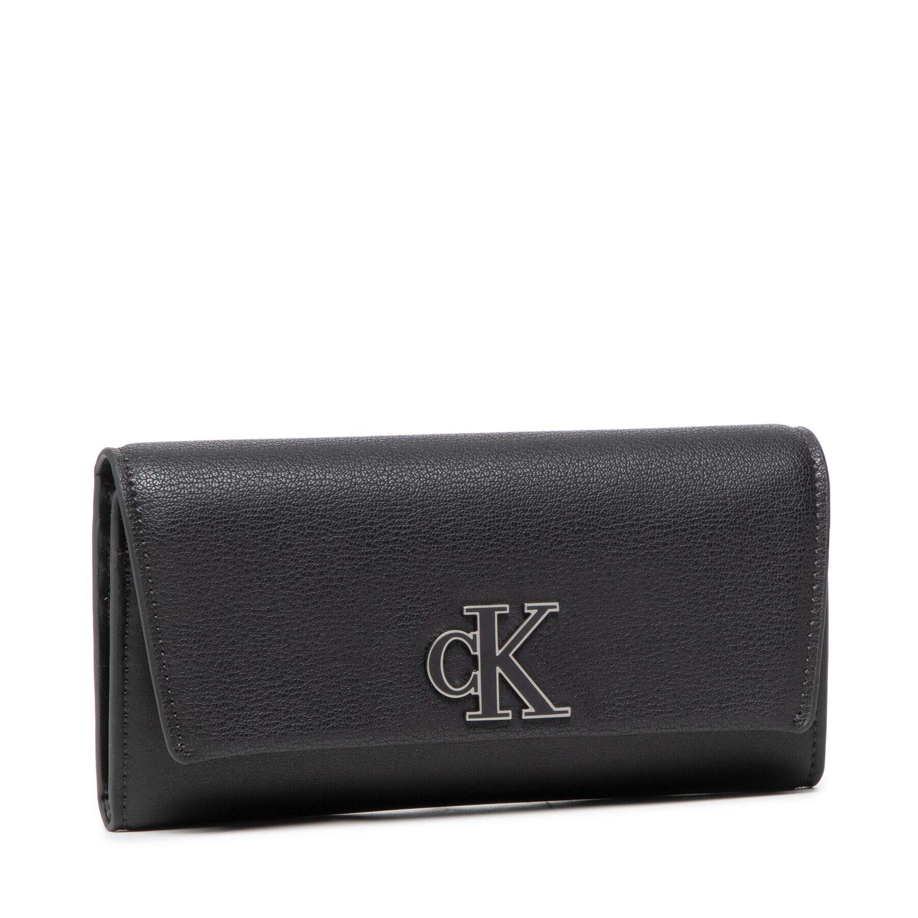 Calvin Klein Jeans Velika ženska denarnica Minimal Monogram Longfold K60K609348 Črna - Pepit.si