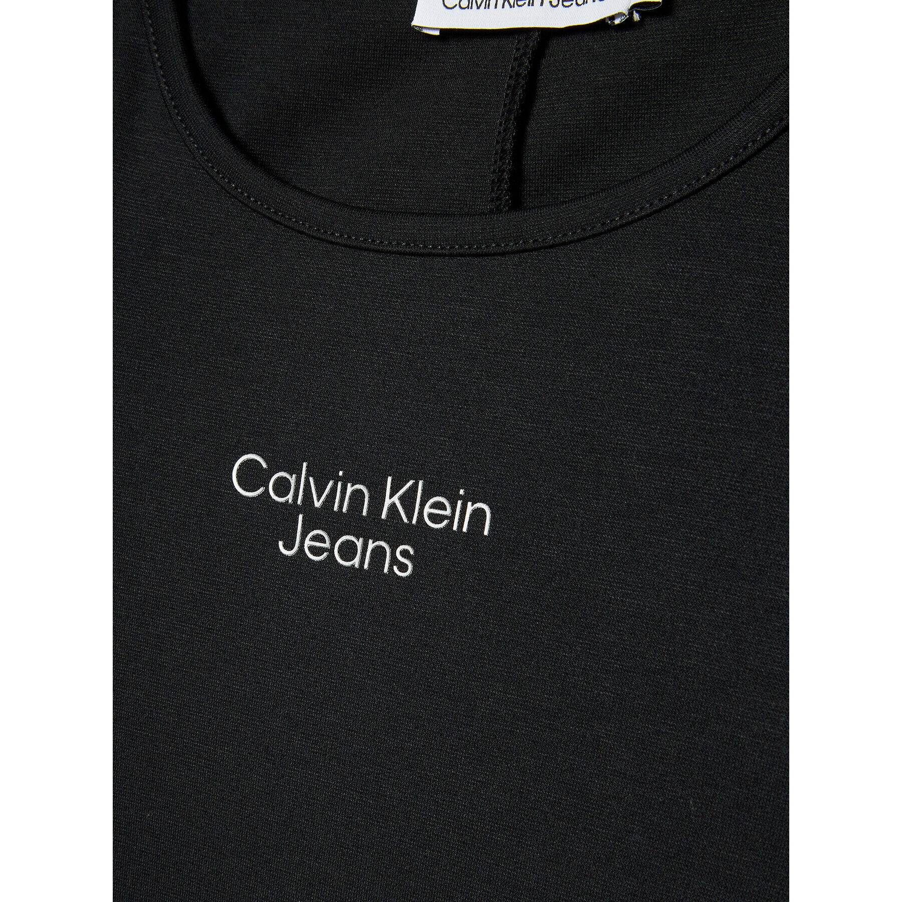 Calvin Klein Jeans Vsakodnevna obleka Cut Out Punto IG0IG01560 Črna Regular Fit - Pepit.si