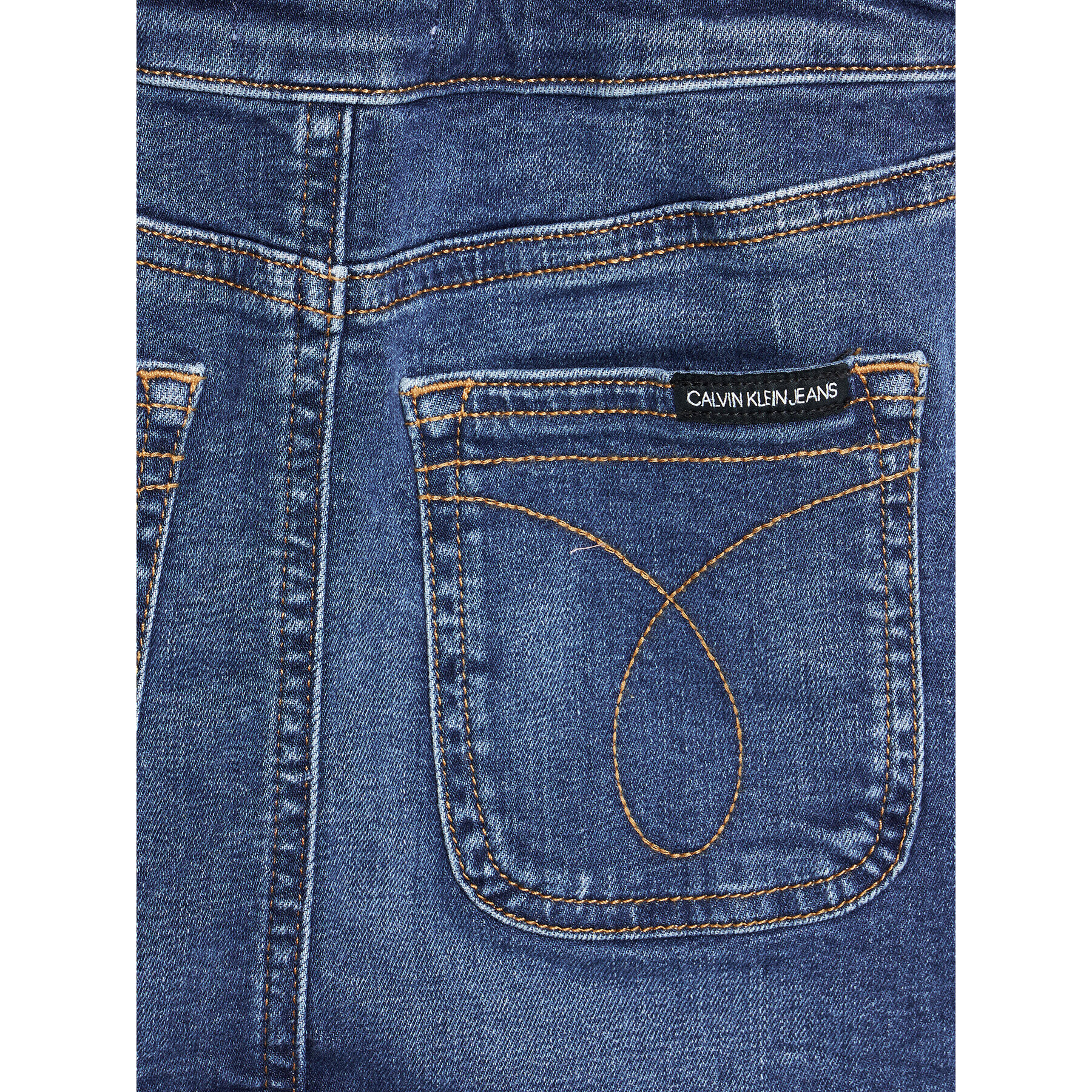 Calvin Klein Jeans Vsakodnevna obleka Denim Dungaree IG0IG01205 Mornarsko modra Regular Fit - Pepit.si