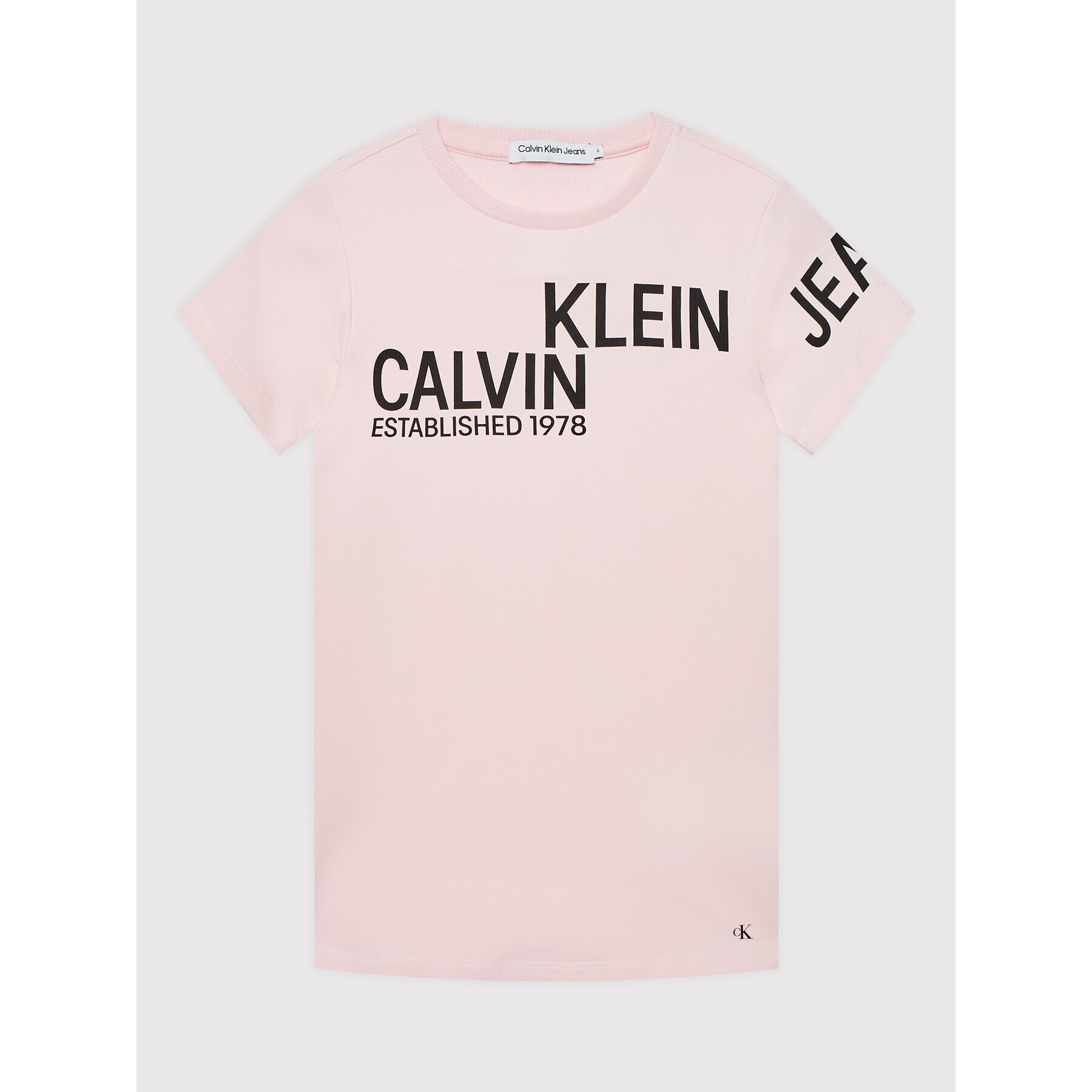 Calvin Klein Jeans Vsakodnevna obleka Hero Logo IG0IG01304 Roza Regular Fit - Pepit.si