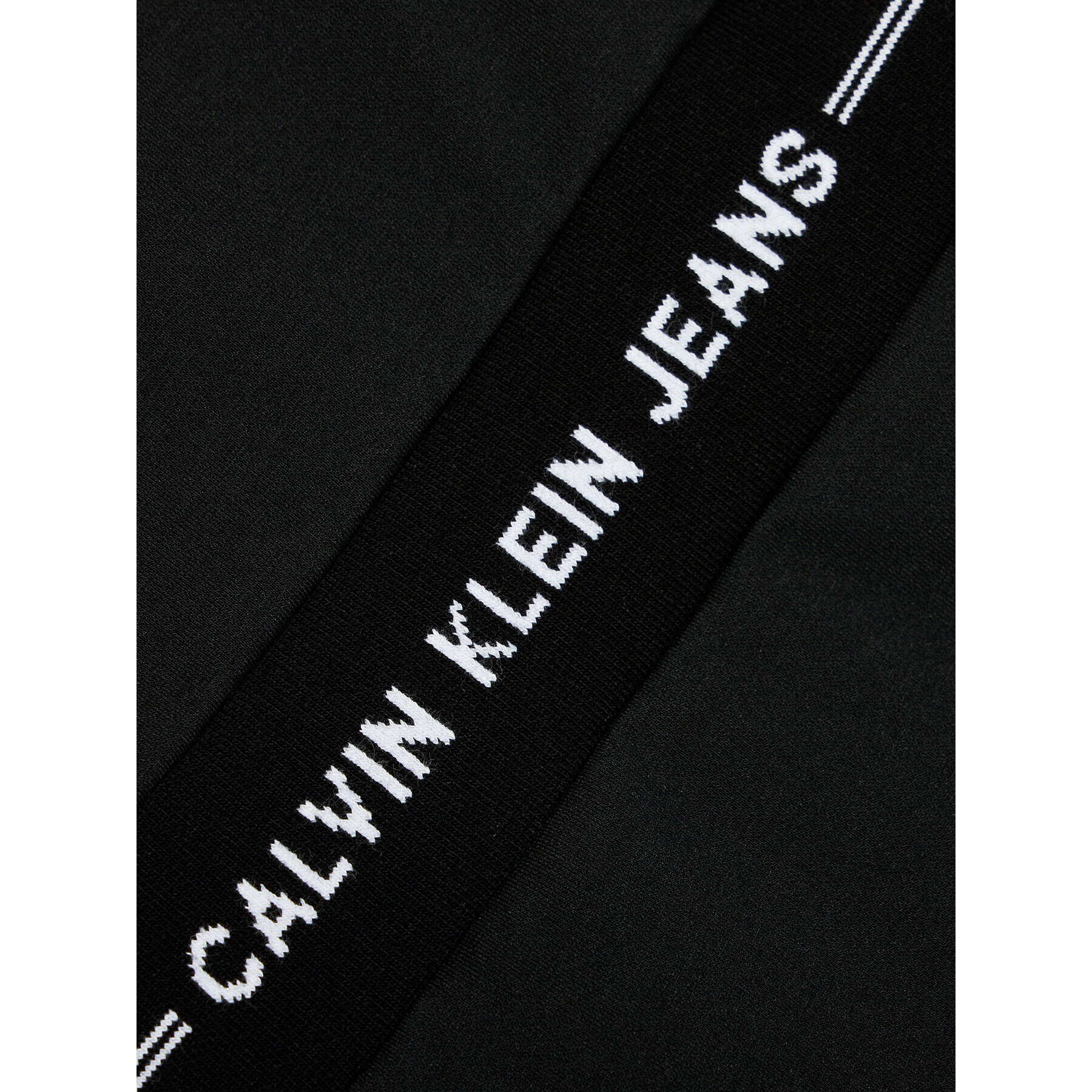 Calvin Klein Jeans Vsakodnevna obleka Intarsia Logo IG0IG01027 Črna Regular Fit - Pepit.si