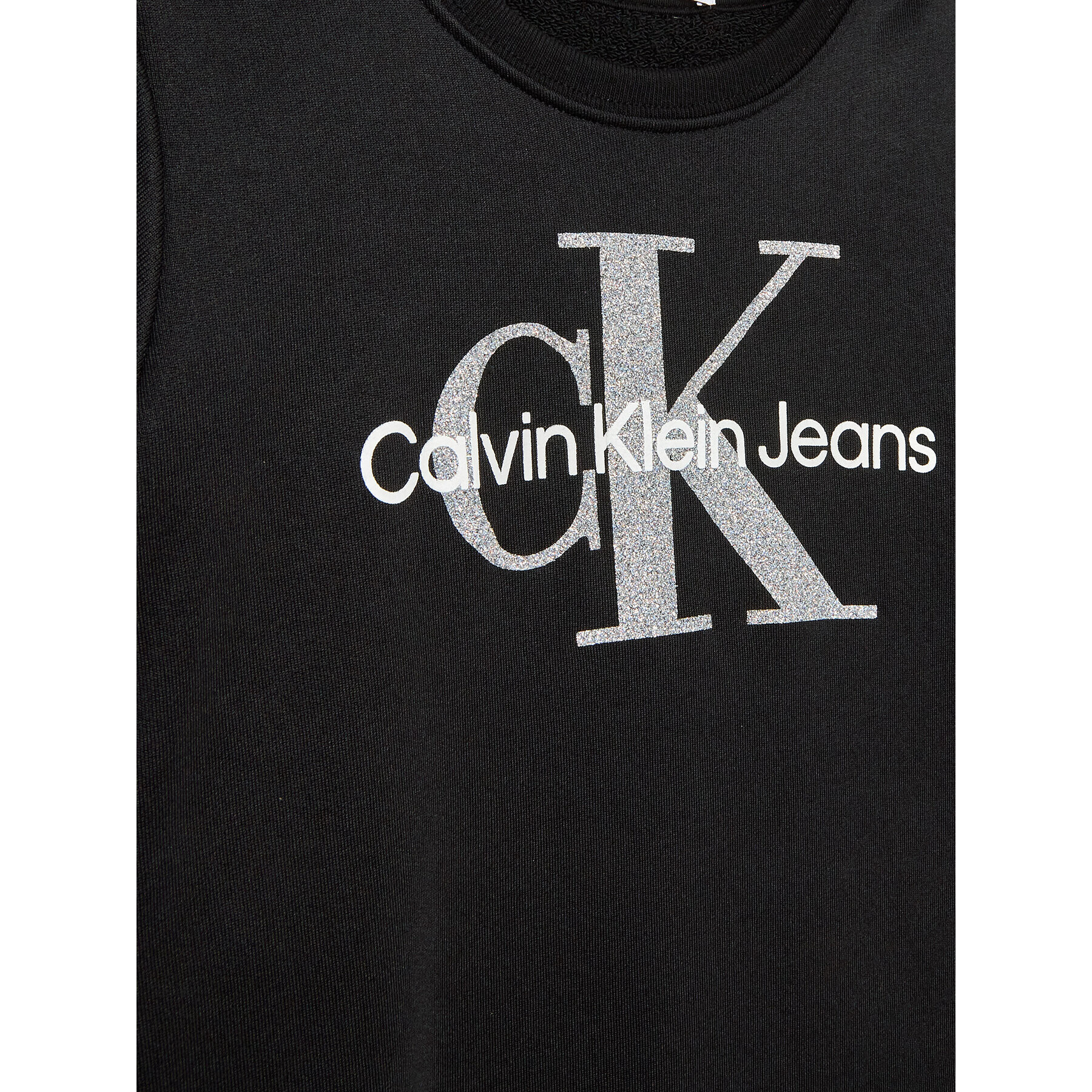 Calvin Klein Jeans Vsakodnevna obleka Monogram Metallic IG0IG01835 Črna Regular Fit - Pepit.si