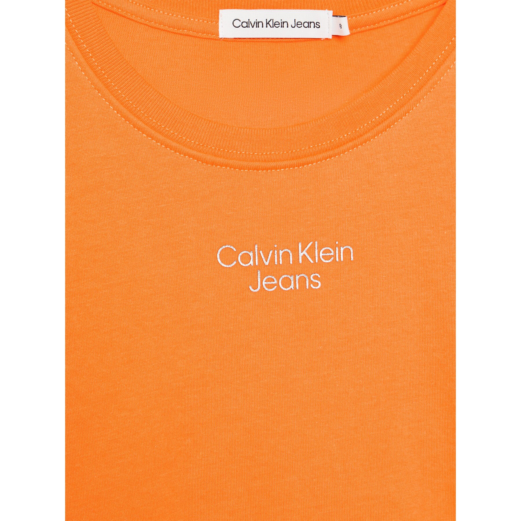 Calvin Klein Jeans Vsakodnevna obleka Overlap IG0IG01959 Oranžna Regular Fit - Pepit.si