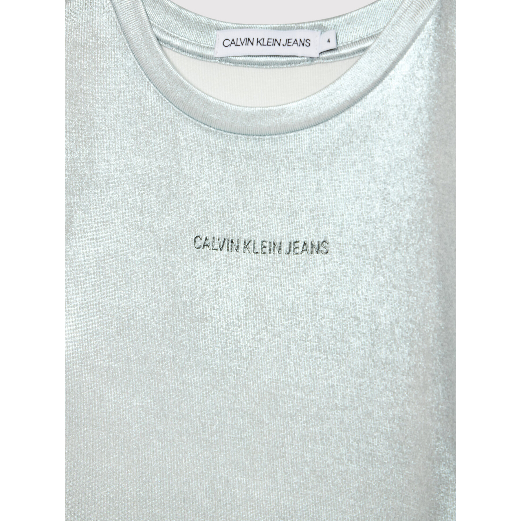 Calvin Klein Jeans Vsakodnevna obleka Silver Coated IG0IG01212 Srebrna Regular Fit - Pepit.si