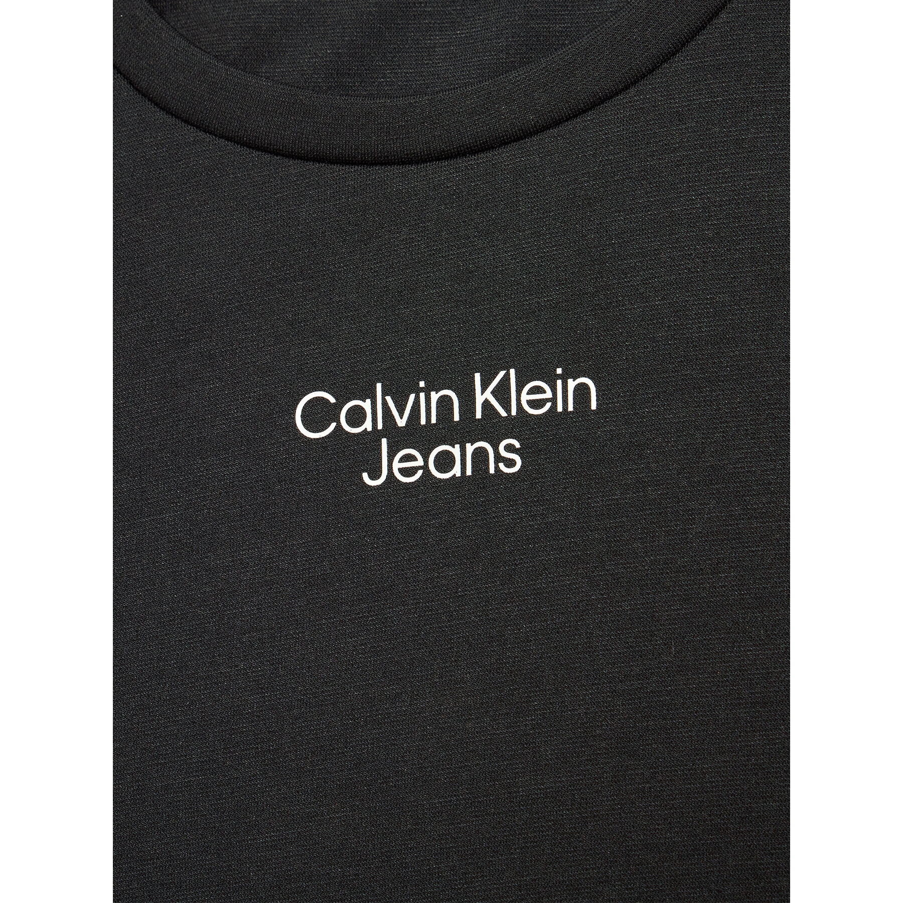 Calvin Klein Jeans Vsakodnevna obleka Stacked Logo Punto IG0IG01414 Črna Slim Fit - Pepit.si