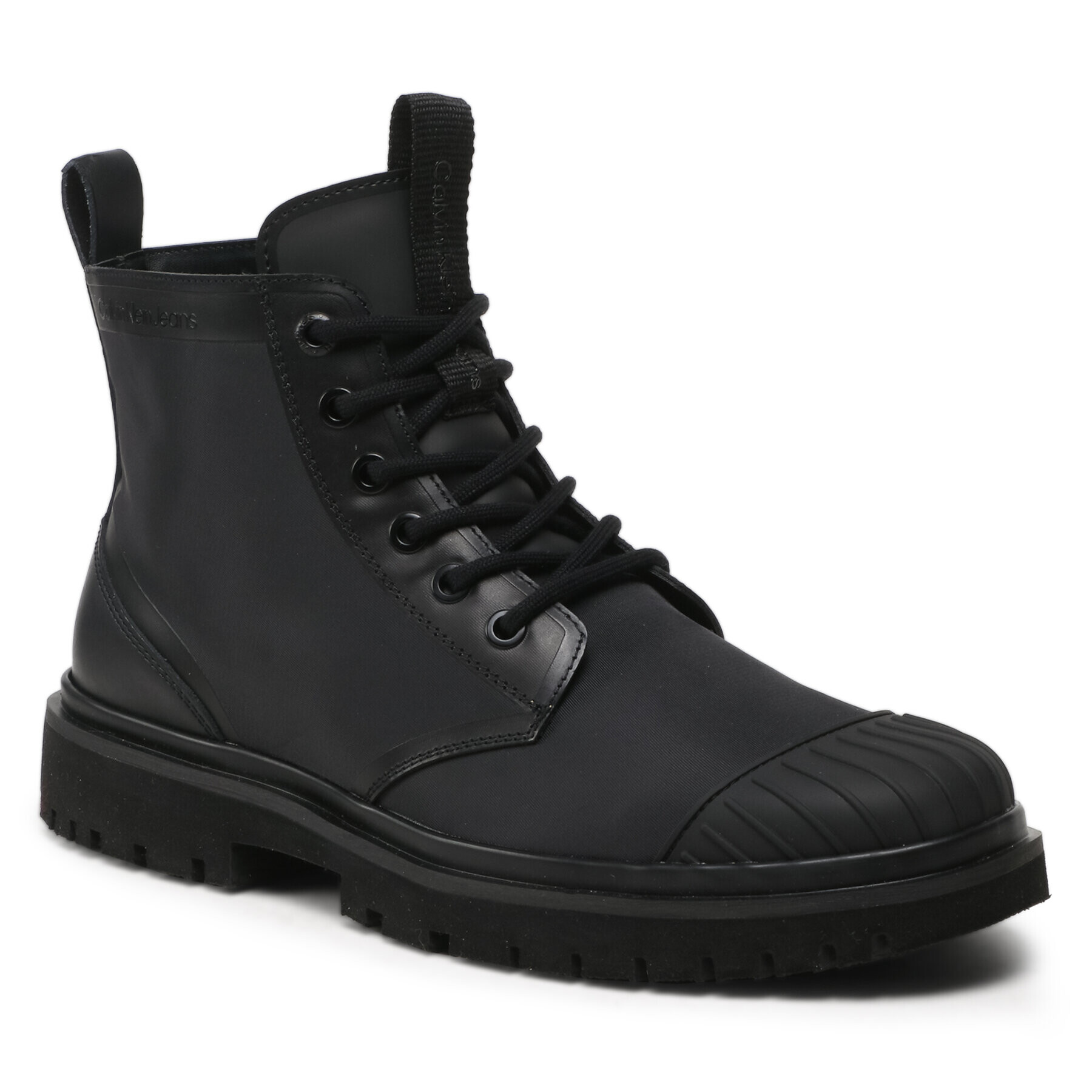 Calvin Klein Jeans Zimski škornji Eva Laceup Boot Mid Ny YM0YM00833 Črna - Pepit.si