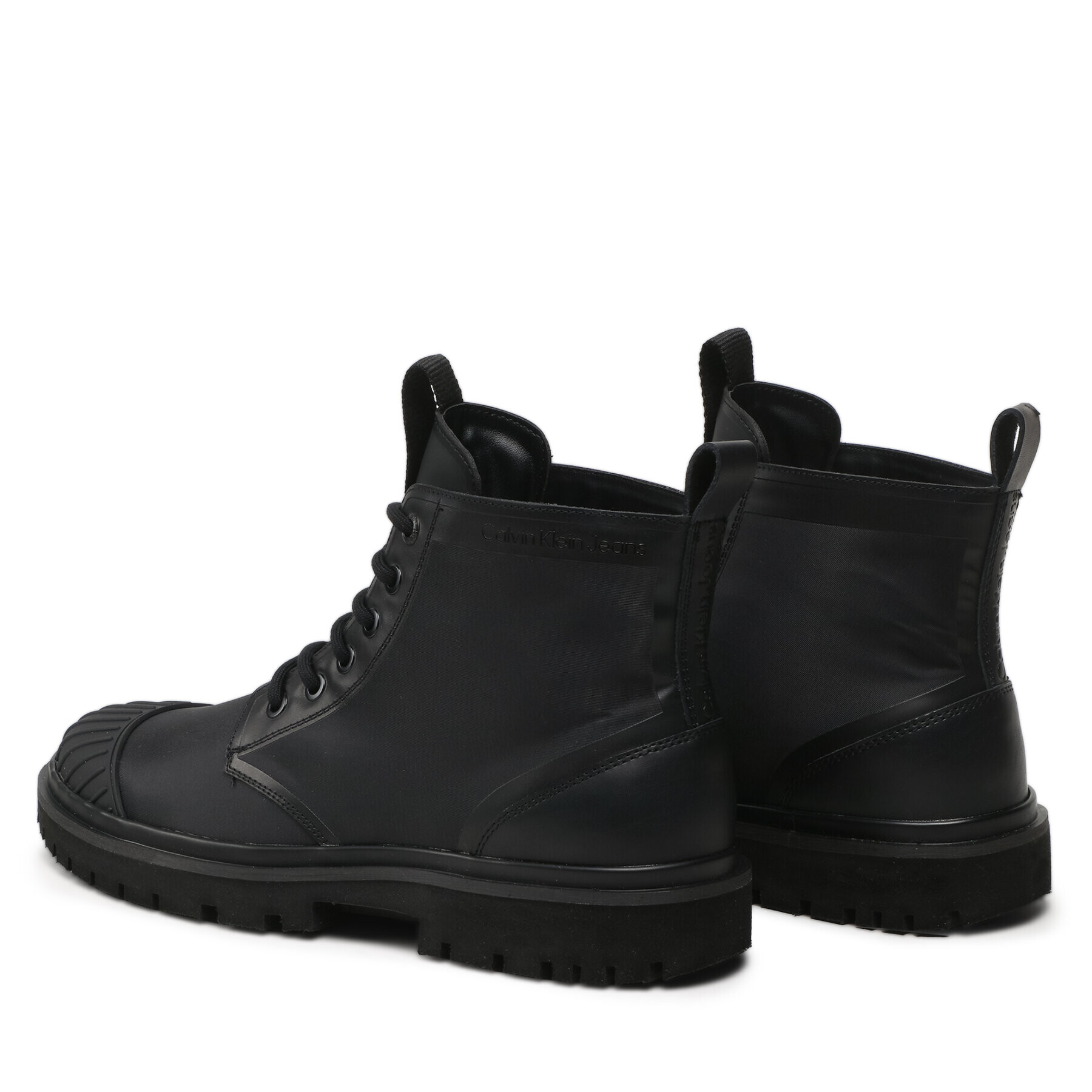 Calvin Klein Jeans Zimski škornji Eva Laceup Boot Mid Ny YM0YM00833 Črna - Pepit.si