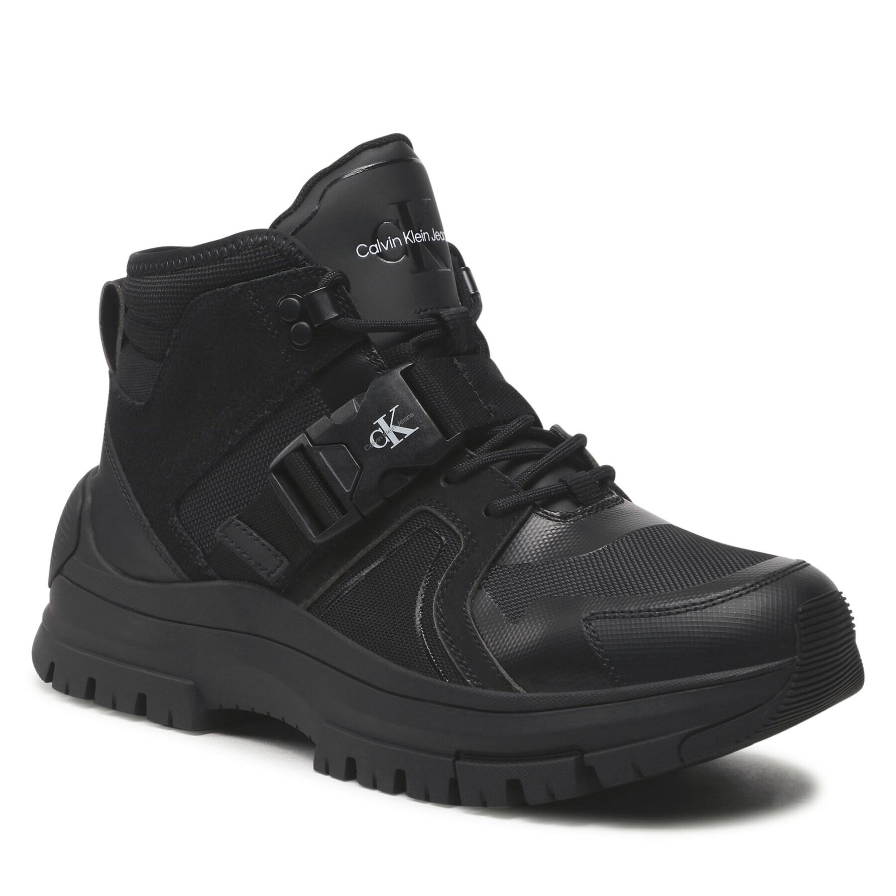 Calvin Klein Jeans Zimski škornji Hybrid Hiking Boot YM0YM00563 Črna - Pepit.si