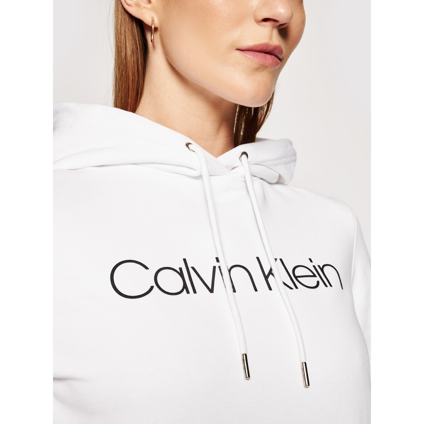 Calvin Klein Jopa Core Logo K20K202687 Bela Regular Fit - Pepit.si