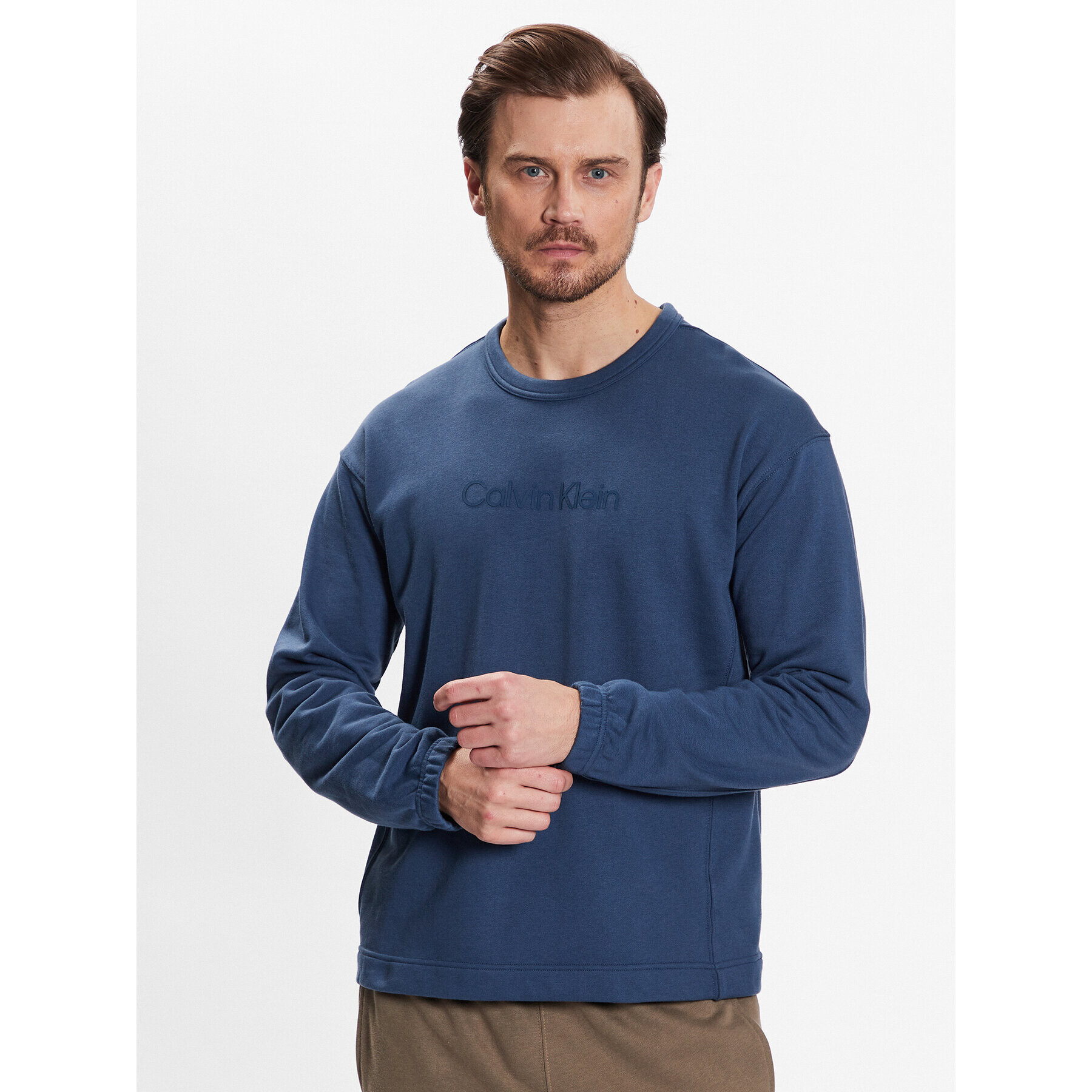 Calvin Klein Performance Jopa Pullover 00GMS3W302 Modra Regular Fit - Pepit.si