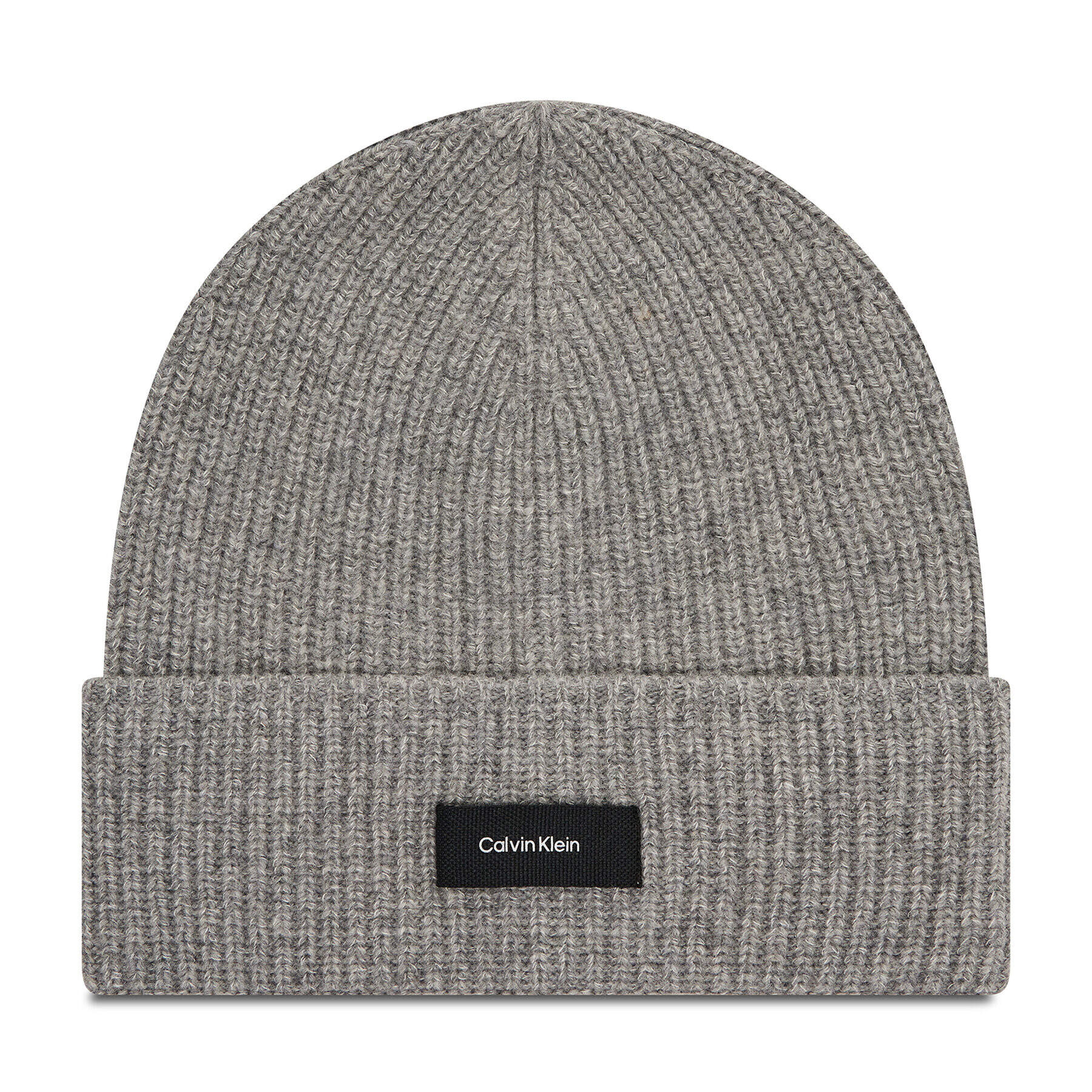 Calvin Klein Kapa Daddy Wool Rib Beanie K50K507495 Siva - Pepit.si