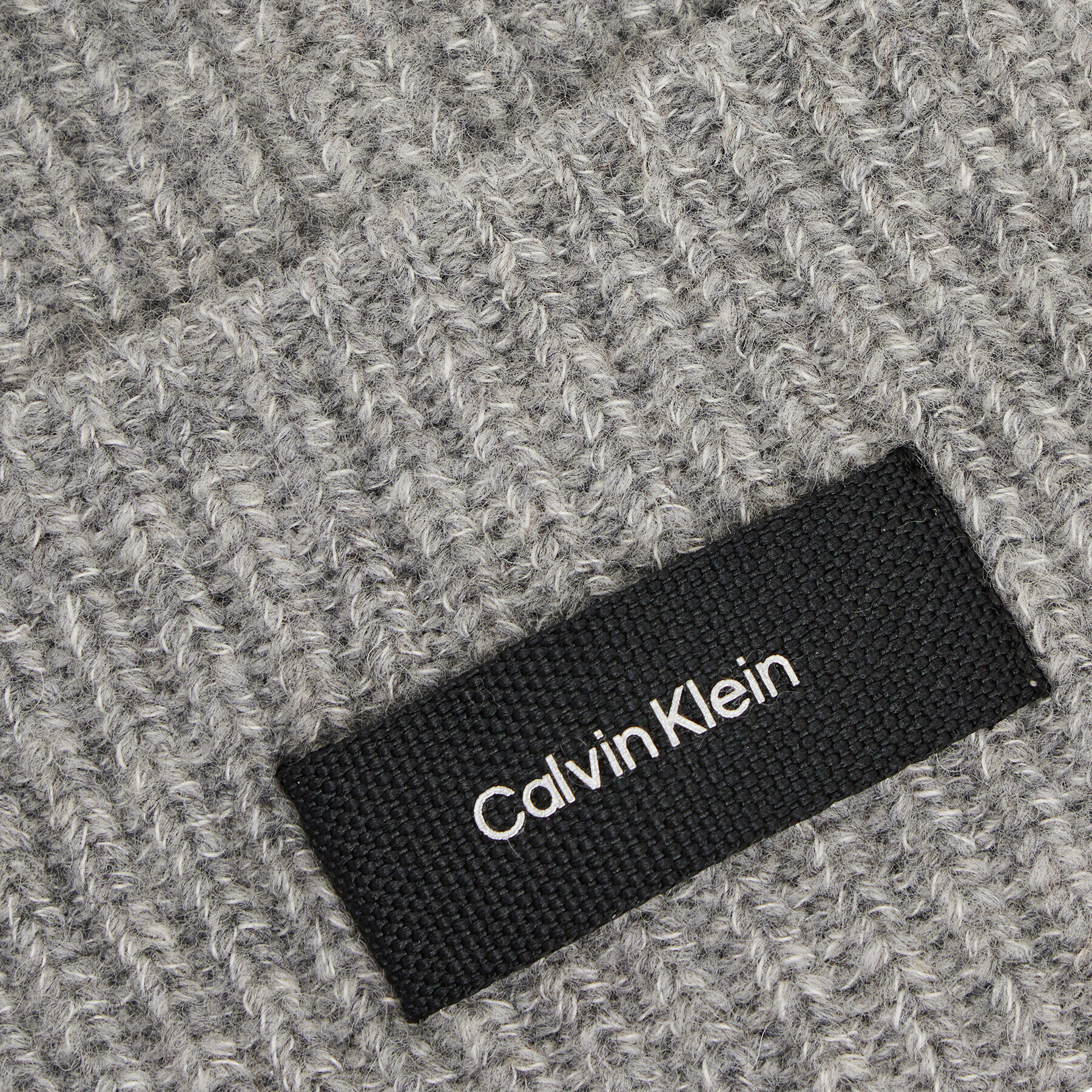 Calvin Klein Kapa Daddy Wool Rib Beanie K50K507495 Siva - Pepit.si