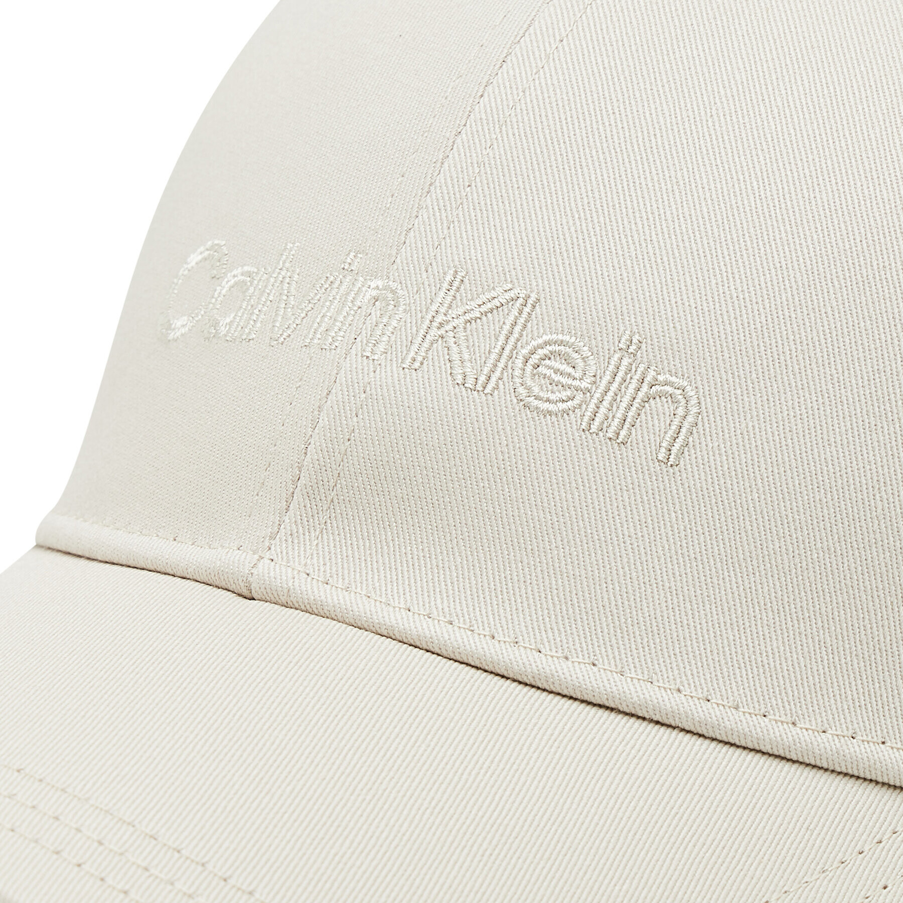 Calvin Klein Kapa s šiltom Double Line Embro K50K508249 Bež - Pepit.si