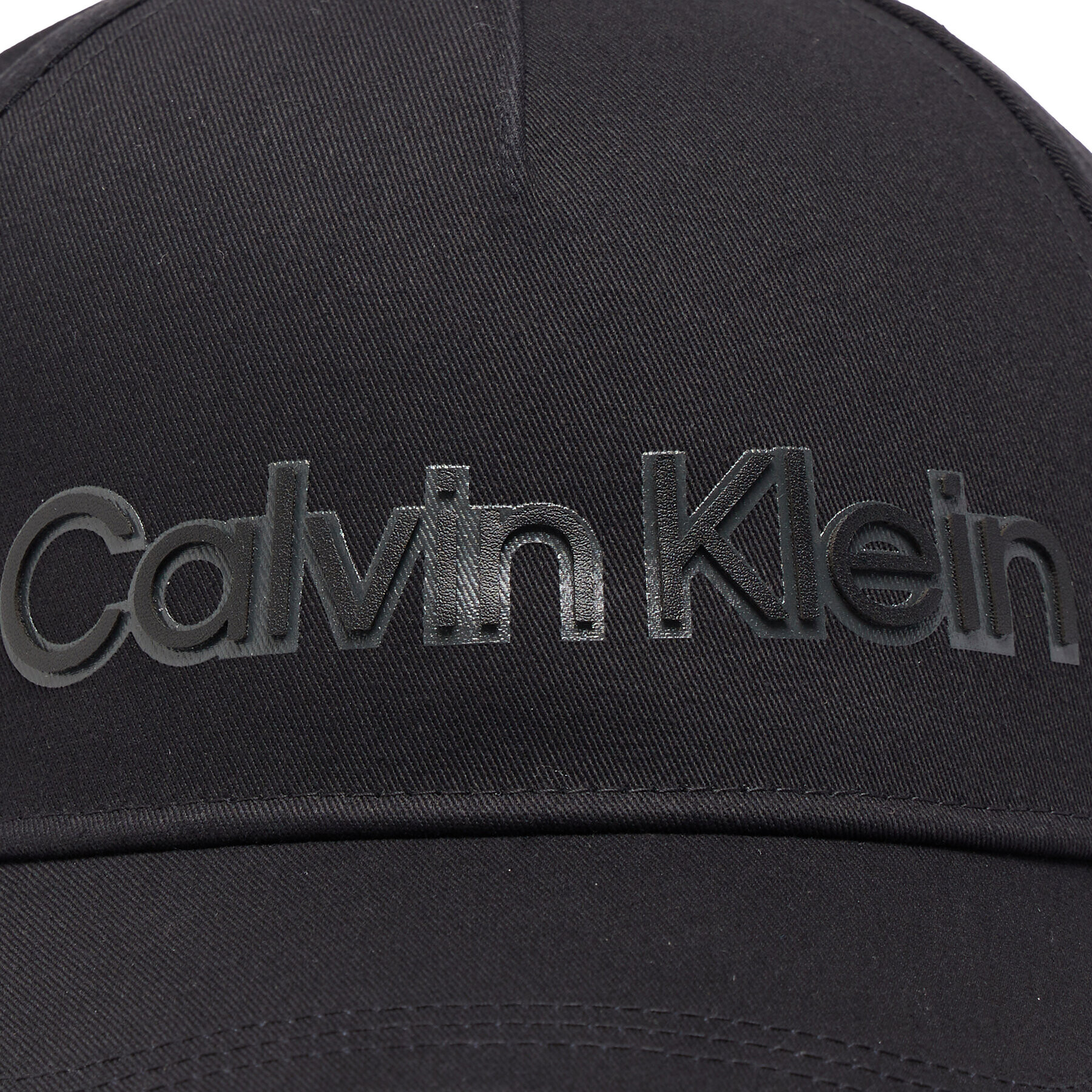 Calvin Klein Kapa s šiltom Leather Lettering K50K509661 Črna - Pepit.si